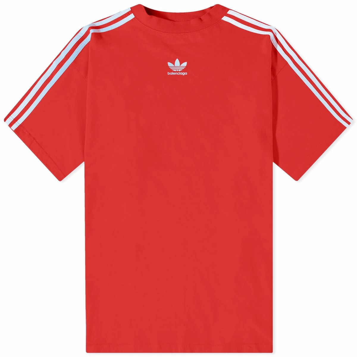 Adidas × Balenciaga o1s1wg110824 Oversized T-Shirt in Red/White Size US S / EU 44-46 / 1 - 1 Thumbnail