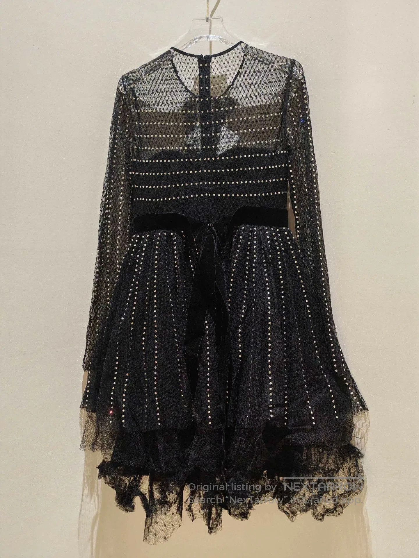 Philosophy di Lorenzo Serafini Philosophy Black Sequin Lace Dress. Size XXS / US 00 / IT 34 - 4 Thumbnail