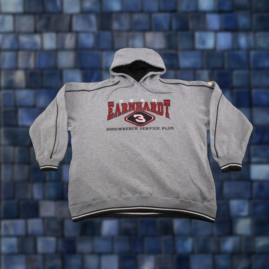 Vintage VINTAGE Y2K Dale Earnhardt Chase Authentics Embroidered Hoodie Size L Gray Read Mens Size US L / EU 52-54 / 3 - 1 Thumbnail