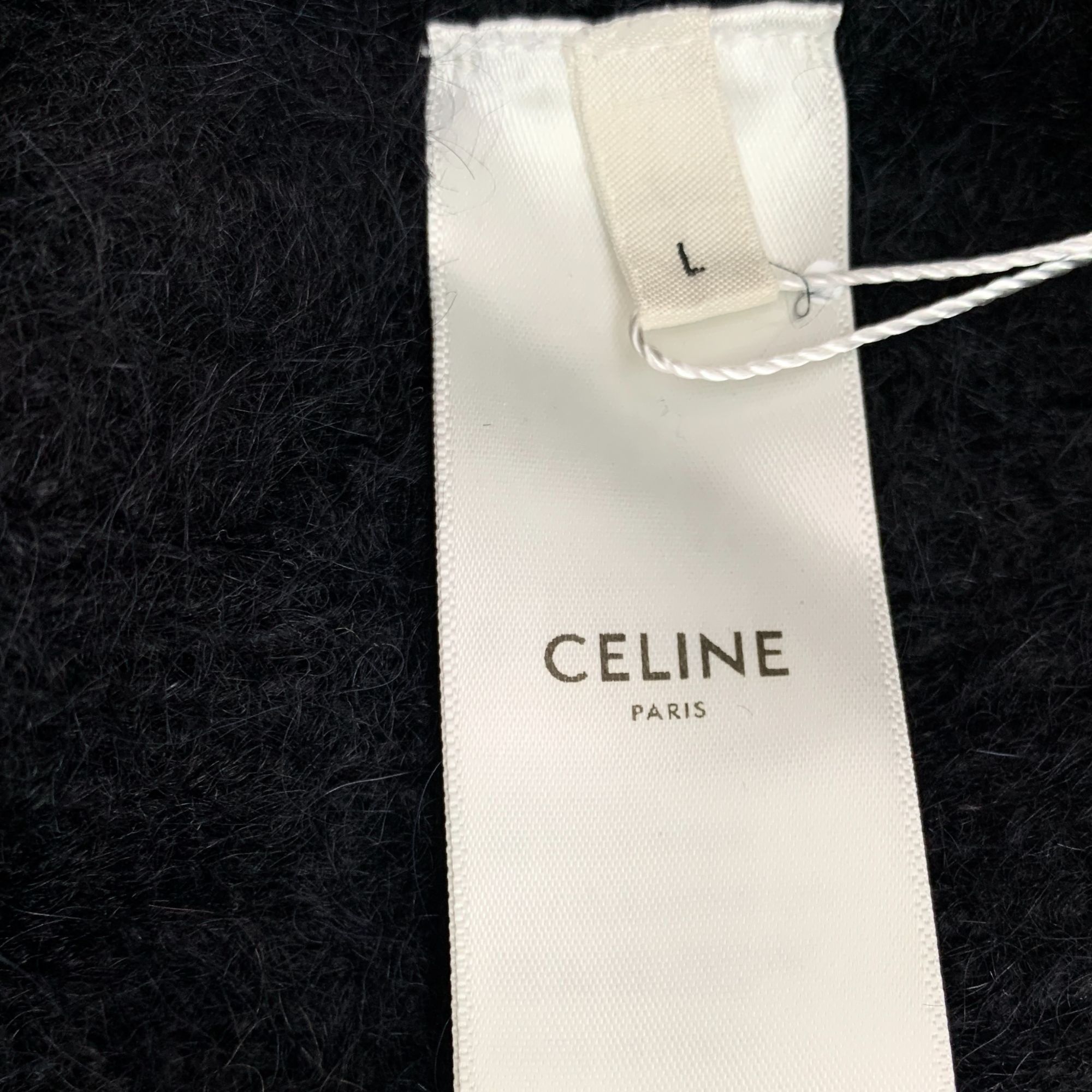 Celine Celine Black Alpaca Wool Long-Sleeved Knitted Sweater With A Size L / US 10 / IT 46 - 4 Thumbnail