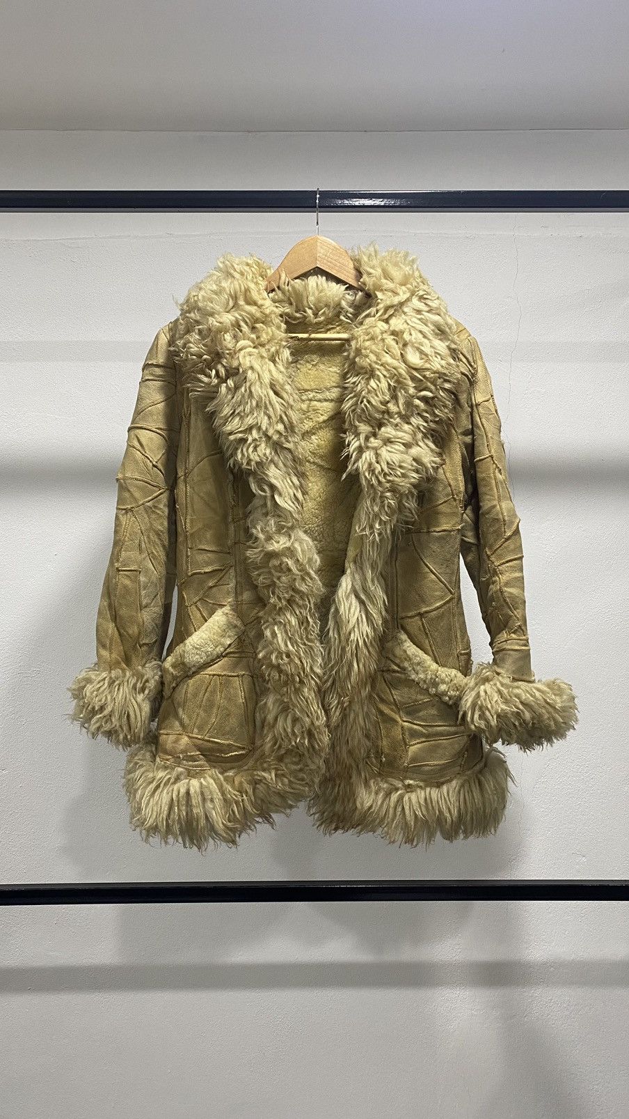 Vintage Suede Punk Shaggy 80s