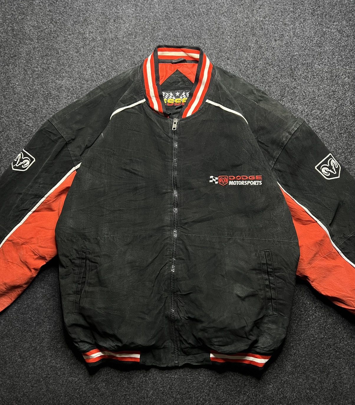 Other VTG NASCAR Essex Dodge Motorsports Real Suede Leather Jacket Size US XL / EU 56 / 4 - 11 Thumbnail