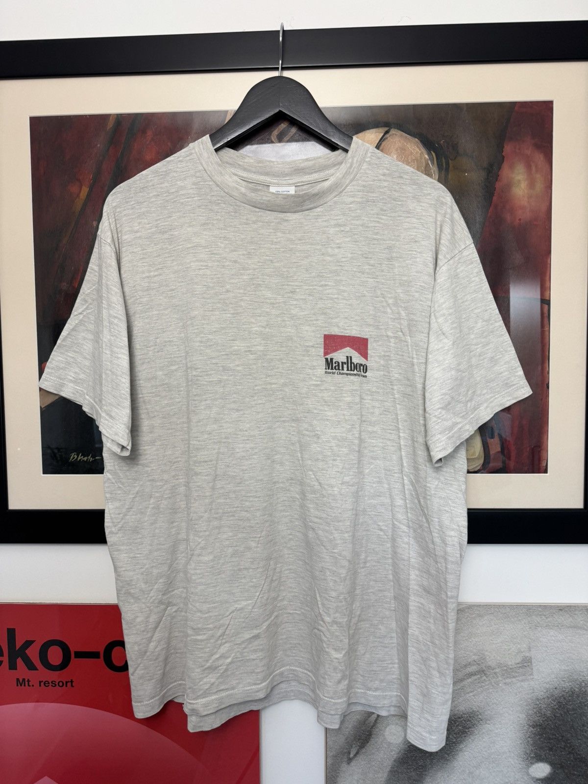Marlboro Vintage 90s Marlboro Vintage Tee Racing Grand Prix Formula Size US L / EU 52-54 / 3 - 1 Thumbnail