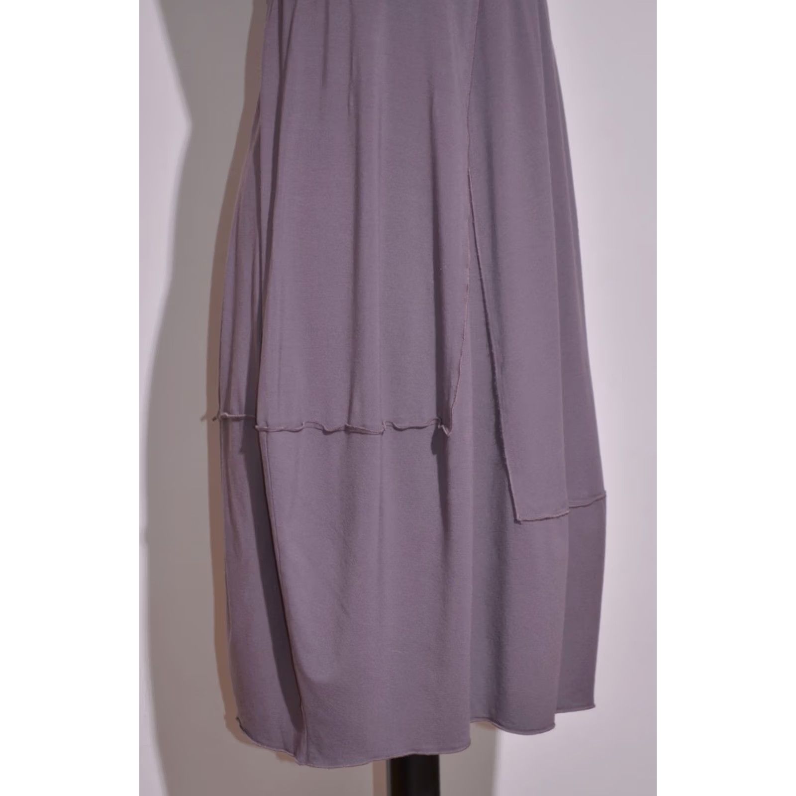 Vintage OSKA Womens Strapless Tube Dress Mauve Purple Midi Bubble Hem Stretch Jersey 2 Size XS / US 0-2 / IT 36-38 - 3 Thumbnail