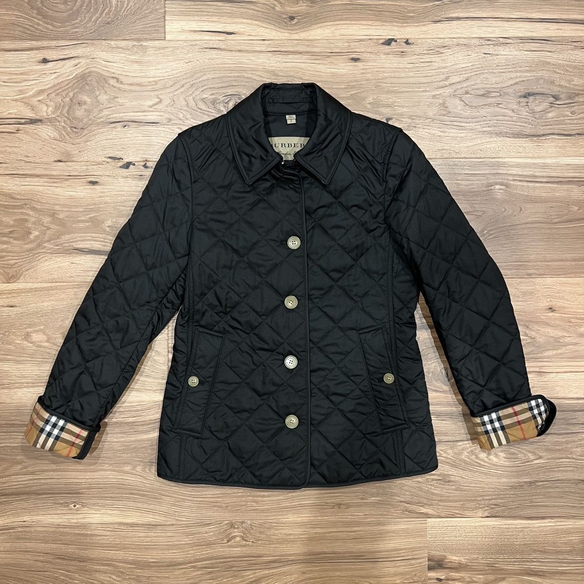 Burberry Burberry Womens Quilted Black Jacket Small with Garment Bag Size S / US 4 / IT 40 - 1 Thumbnail