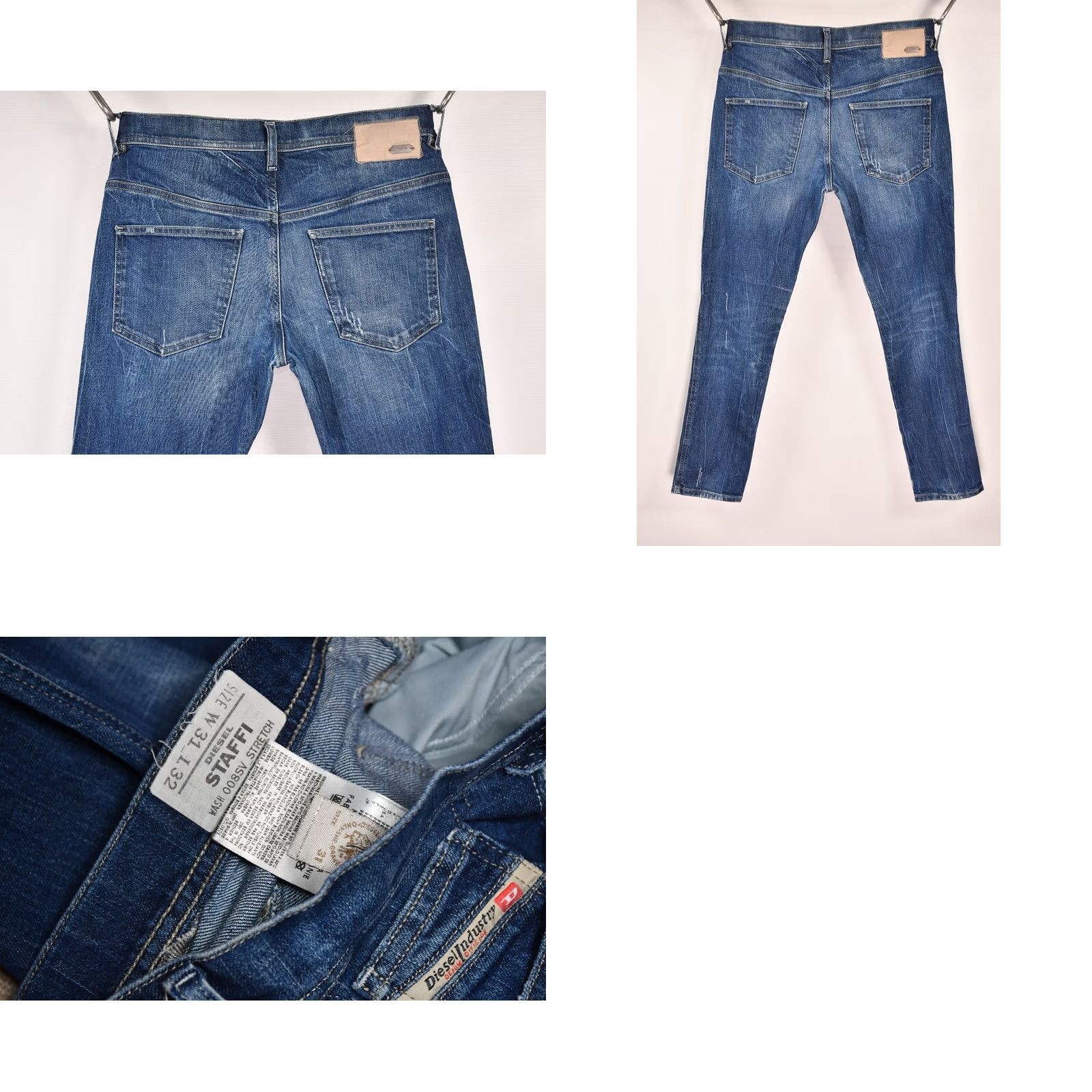 Diesel DIESEL STAFFI 008SV Slim Jeans Women Denim Blue Distressed Stretch W31 L32 Skinny Slim Size 24" / US 00 / IT 34 - 8 Thumbnail
