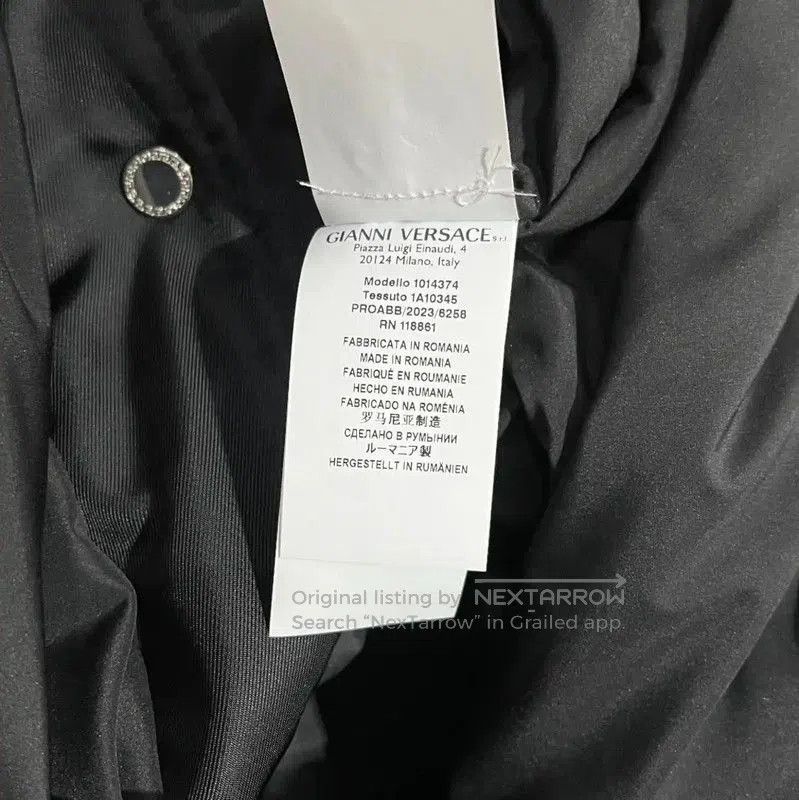 Versace Versace Black Wool Logo Short Jacket . Size US M / EU 48-50 / 2 - 7 Thumbnail