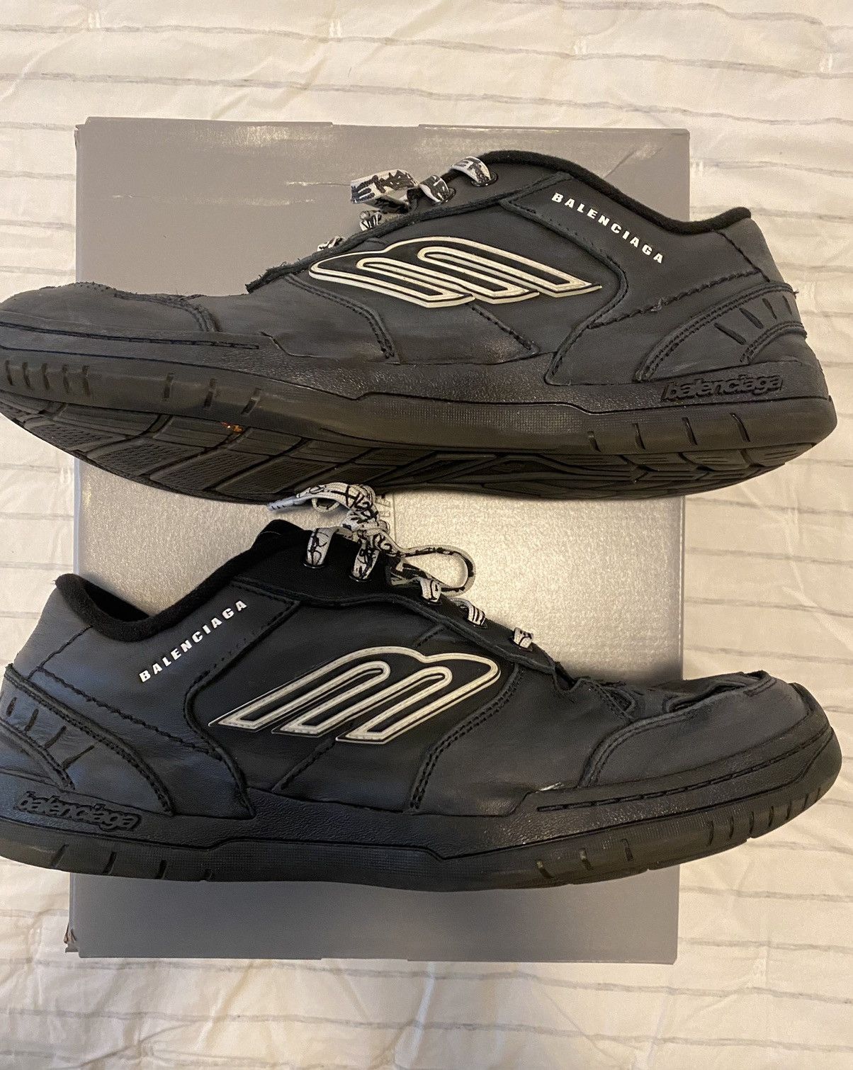 Balenciaga Balenciaga Hamptons Sneaker Black Sz46 Size US 13 / EU 46 - 13 Thumbnail