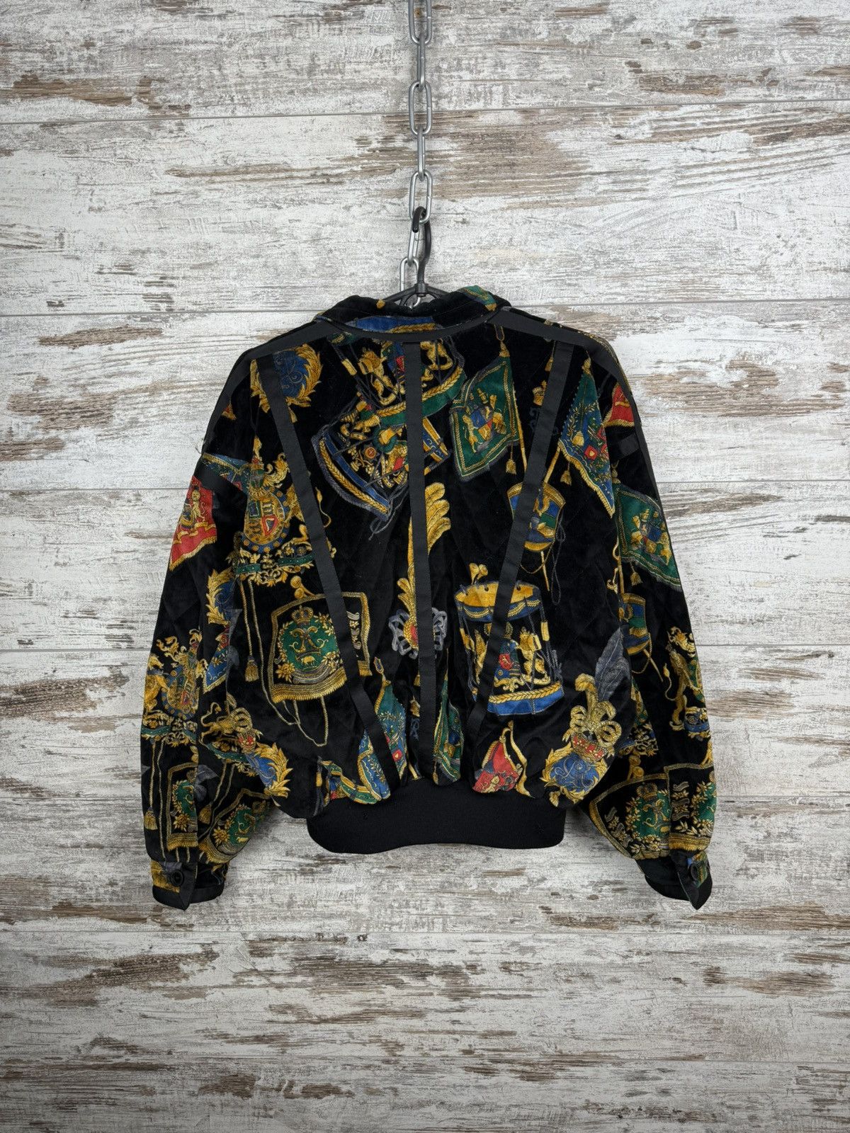 Escada Escada by Margaretha Ley 1980's Multi Printed Velvet Jacket Size XS / US 0-2 / IT 36-38 - 11 Thumbnail