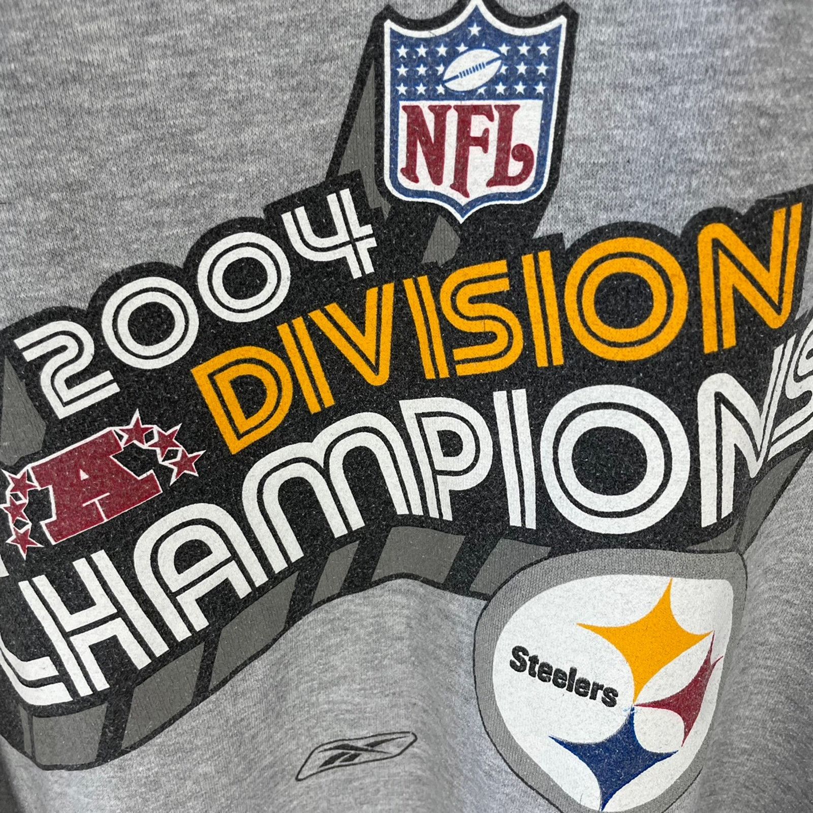 NFL × Reebok × Vintage Vintage Reebok Grey Sweatshirt Steelers 2004 Champions Size US XXL / EU 58 / 5 - 2 Thumbnail