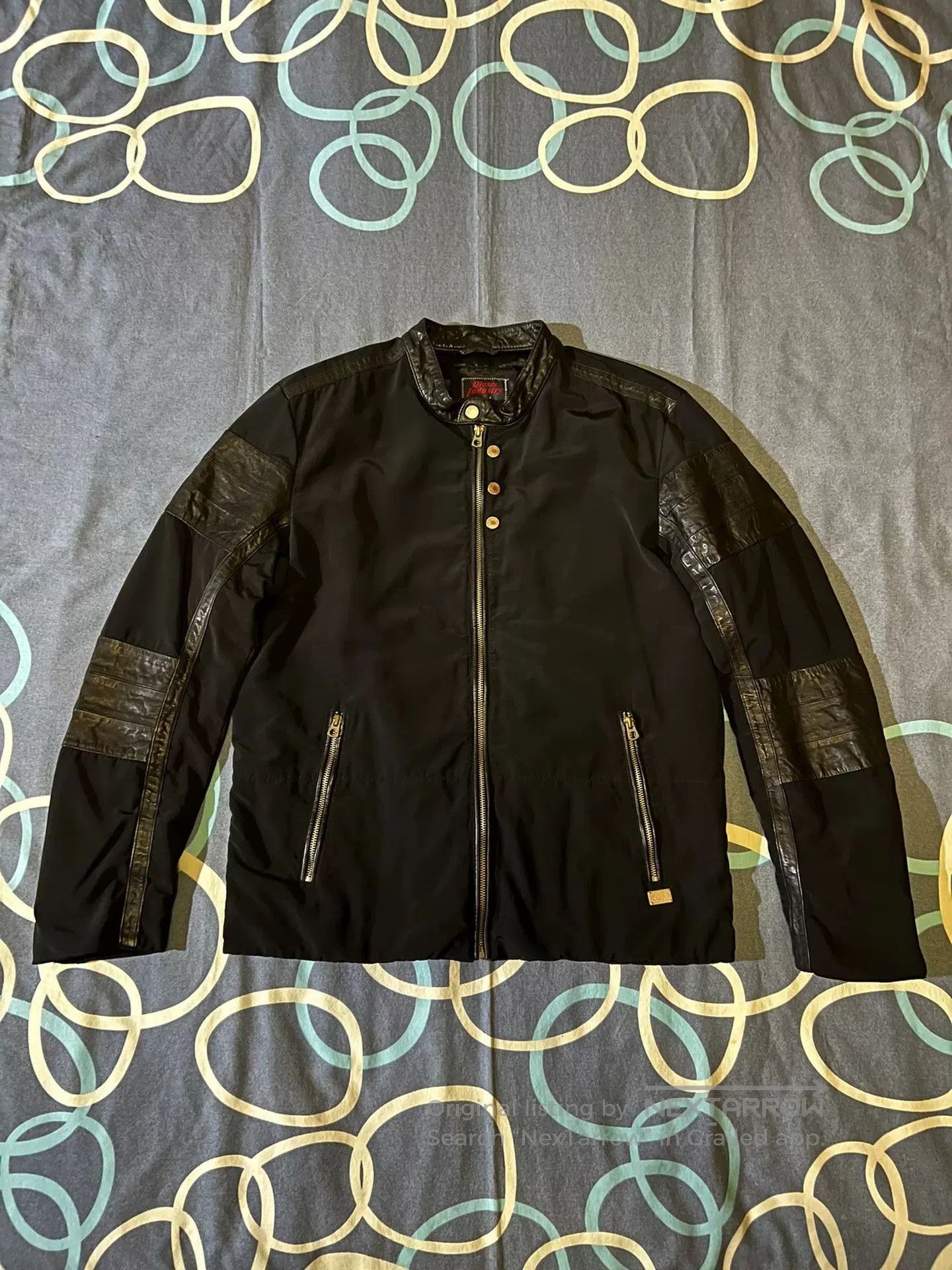 Diesel classic diesel leather patch zip jacket. Size US XL / EU 56 / 4 - 2 Thumbnail