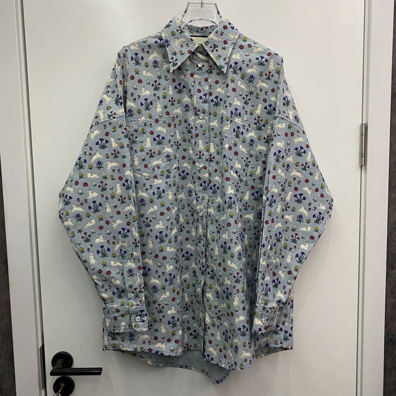 Gucci Gucci Size 38 Floral full-print shirt size 38 2502-Nextarr Size US XXS / EU 40 - 1 Thumbnail