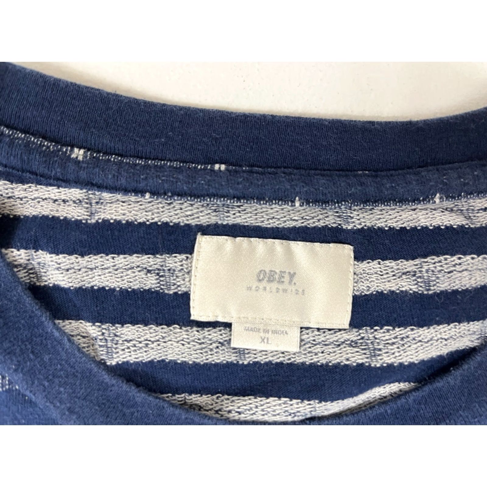 Obey OBEY Worldwide Pocket Tee Knit Mens XL Blue Crew Neck Short Sleeve T-Shirt Size US XL / EU 56 / 4 - 6 Thumbnail