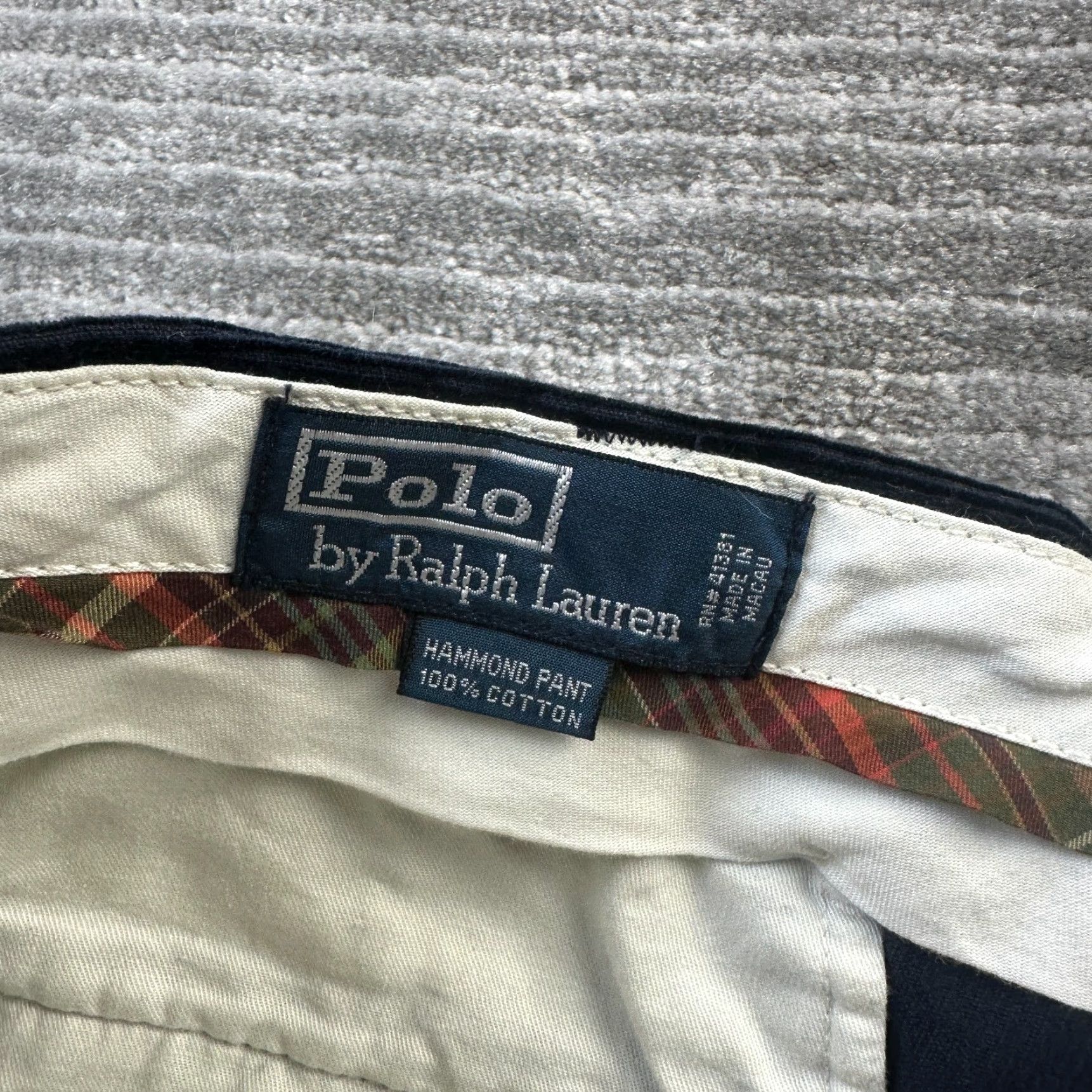 Polo Ralph Lauren VINTAGE Polo Ralph Lauren Pants Corduroy Mens 36x32 Blue Trousers Pleated Hammond Size US M / EU 48-50 / 2 - 5 Thumbnail