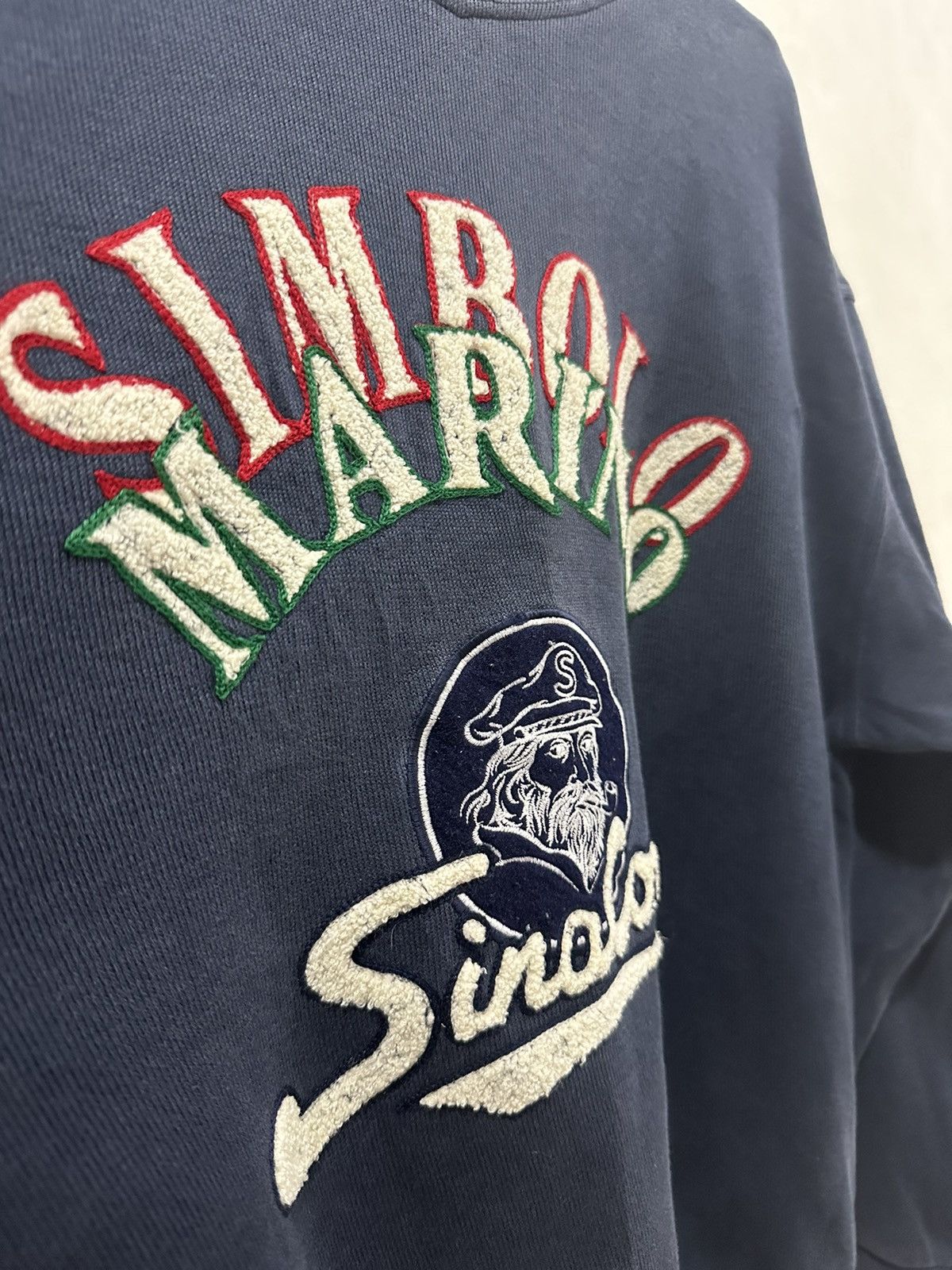 Japanese Brand VTG Distress LUPO DI MARE Sina Cova Faded Sweatshirts Size US M / EU 48-50 / 2 - 4 Thumbnail