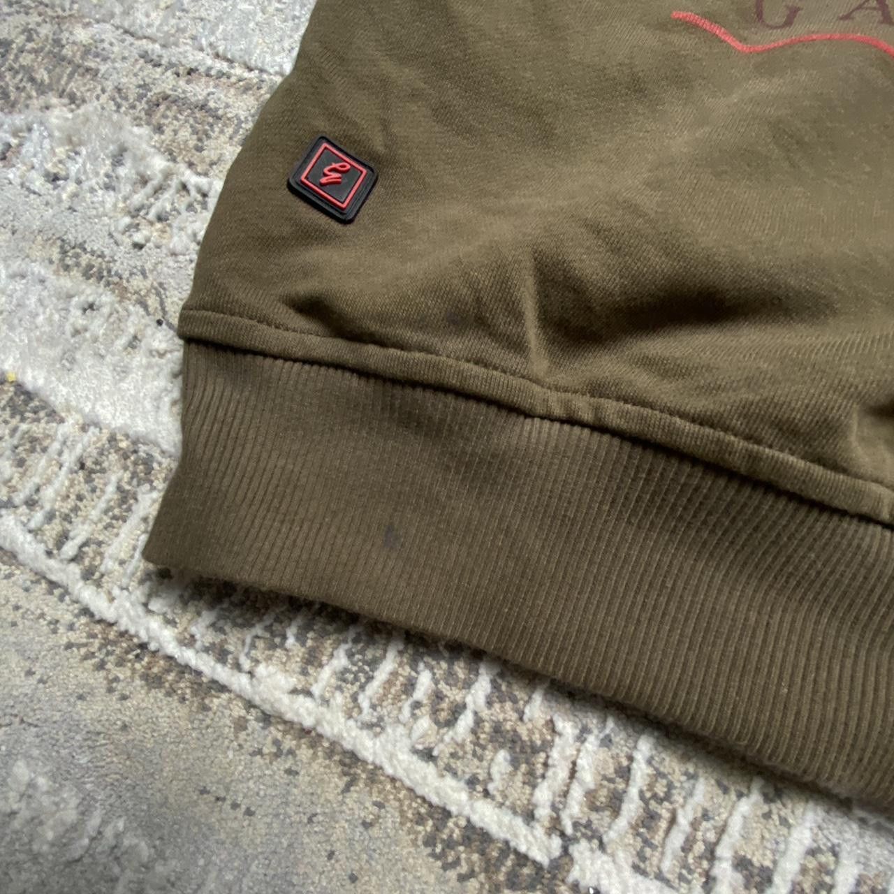 Japanese Brand 00s Graphic Skull Sweatshirt Khaki XL Size US XL / EU 56 / 4 - 7 Thumbnail