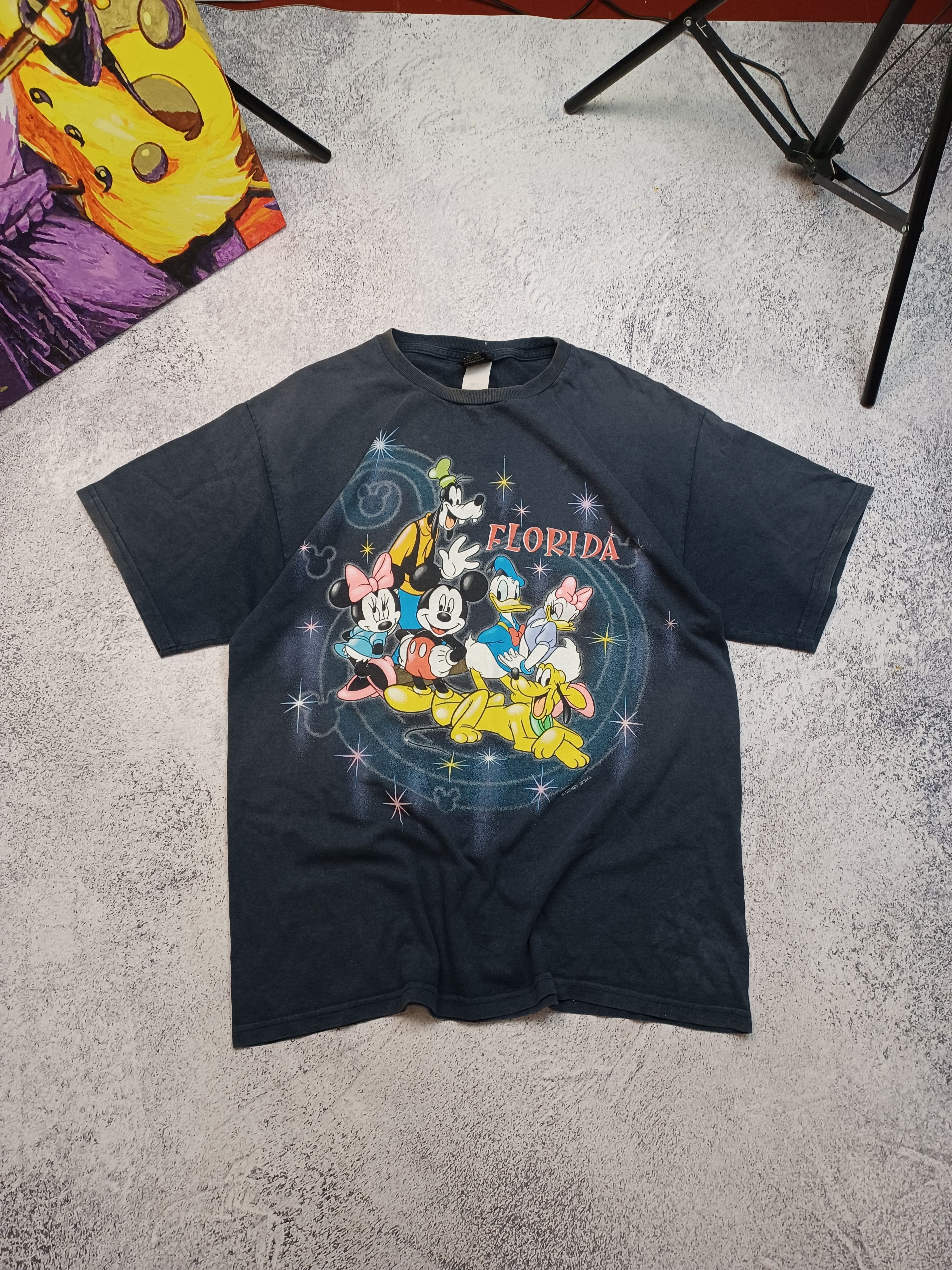 Disney Vintage 70's DISNEY Blue T-Shirt Florida Size US L / EU 52-54 / 3 - 3 Thumbnail