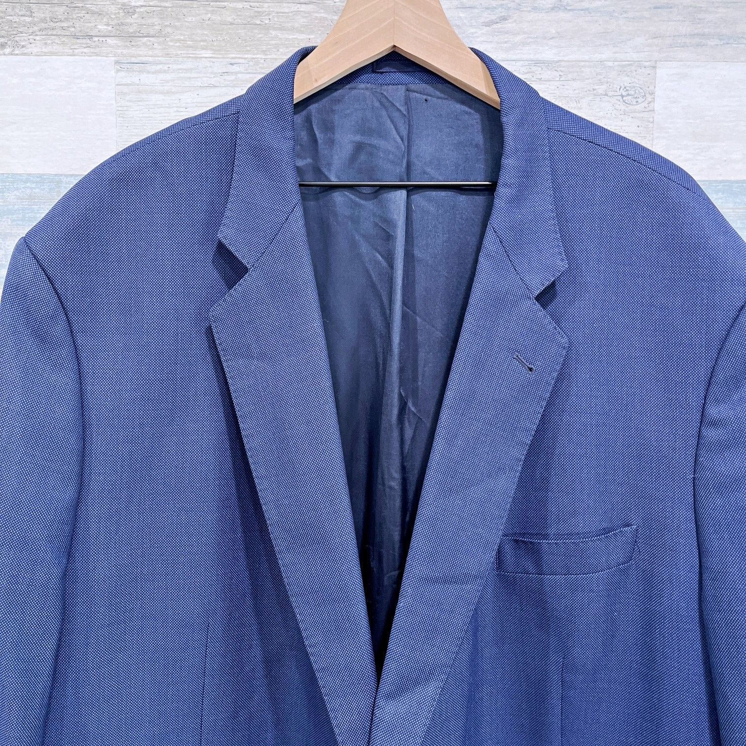Other Hardy Minnis Savile Row Birdseye Sport Coat Blue 59R Size 54R - 2 Thumbnail