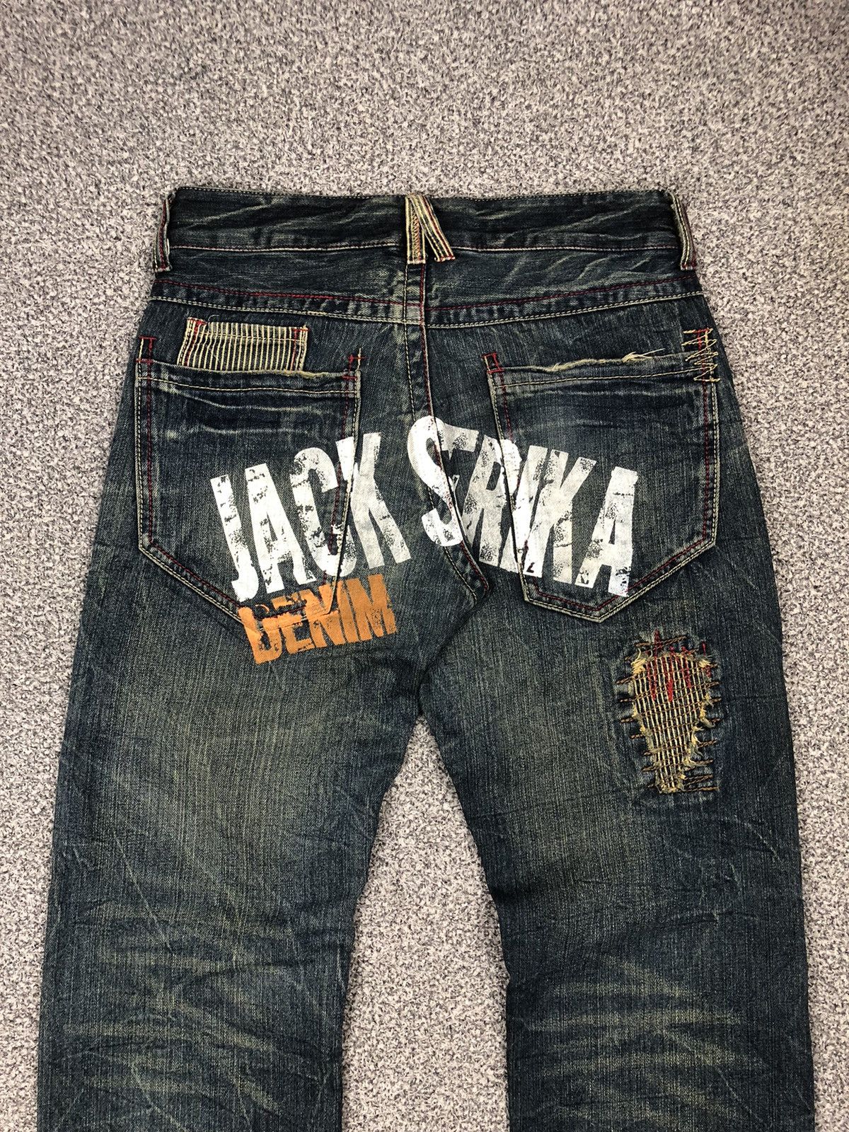 Japanese Brand Vintage Y2K Japanese Brands Jack Serika Sashiko Baggy Jeans Size US 31 - 3 Thumbnail