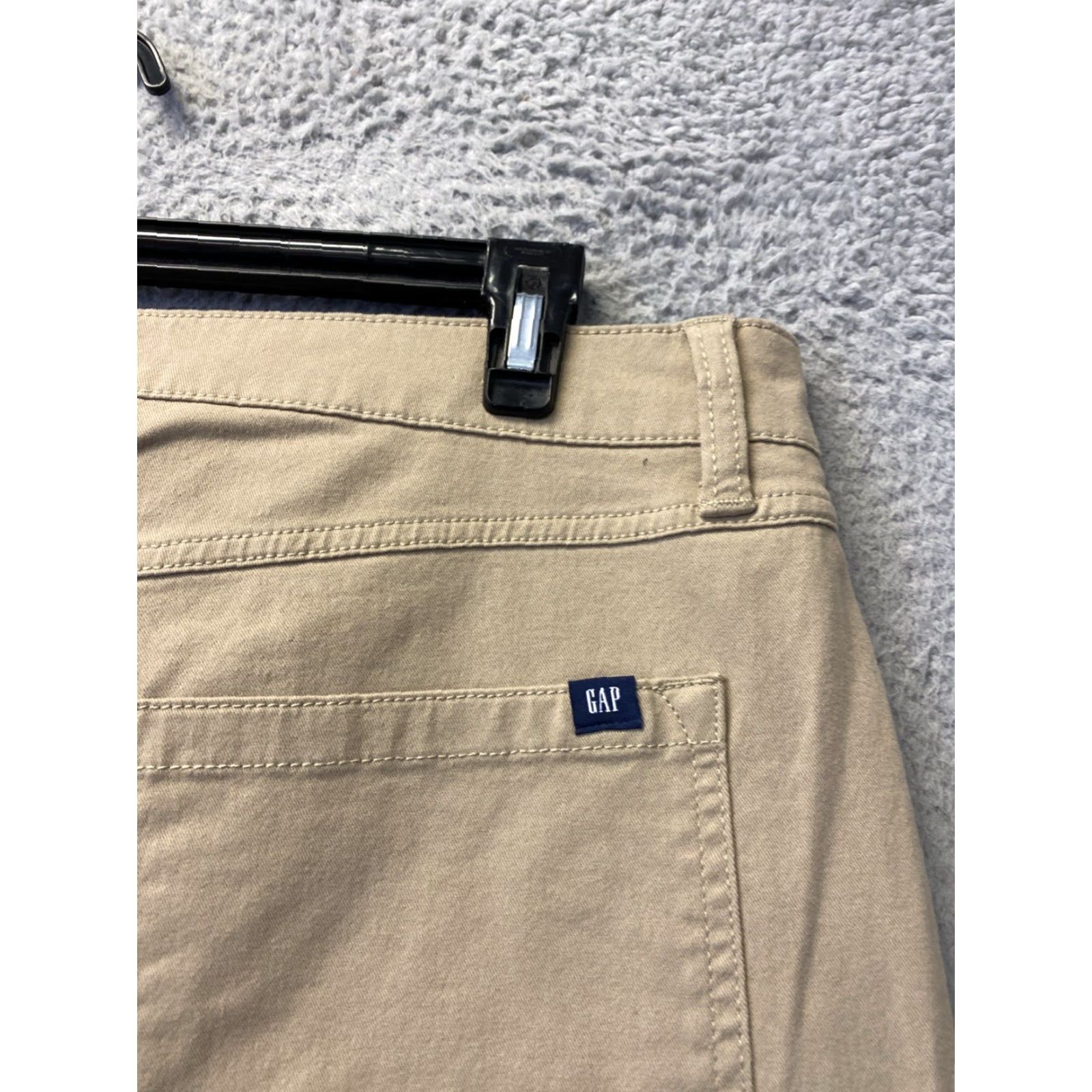 Gap Gap Mens Flat Front Cotton Stretch Chino Pants 38W x 30L Tan Adult Regular 5-Pocket Belk Style Men’s Trousers Size US 38 / EU 54 - 7 Thumbnail