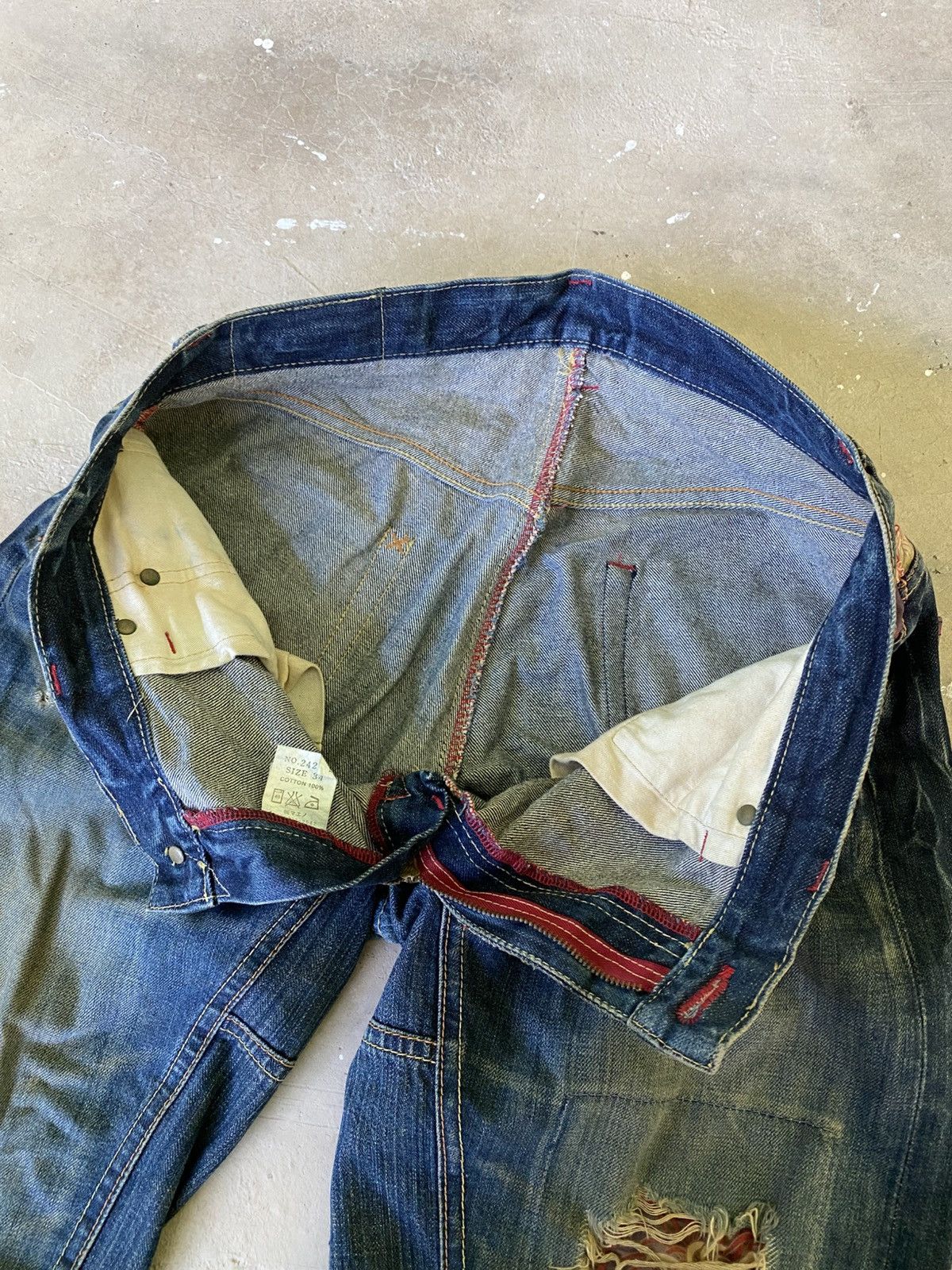 Eternal ETERNAL Japanese Floral Repair Distressed Denim Size US 34 / EU 50 - 7 Thumbnail