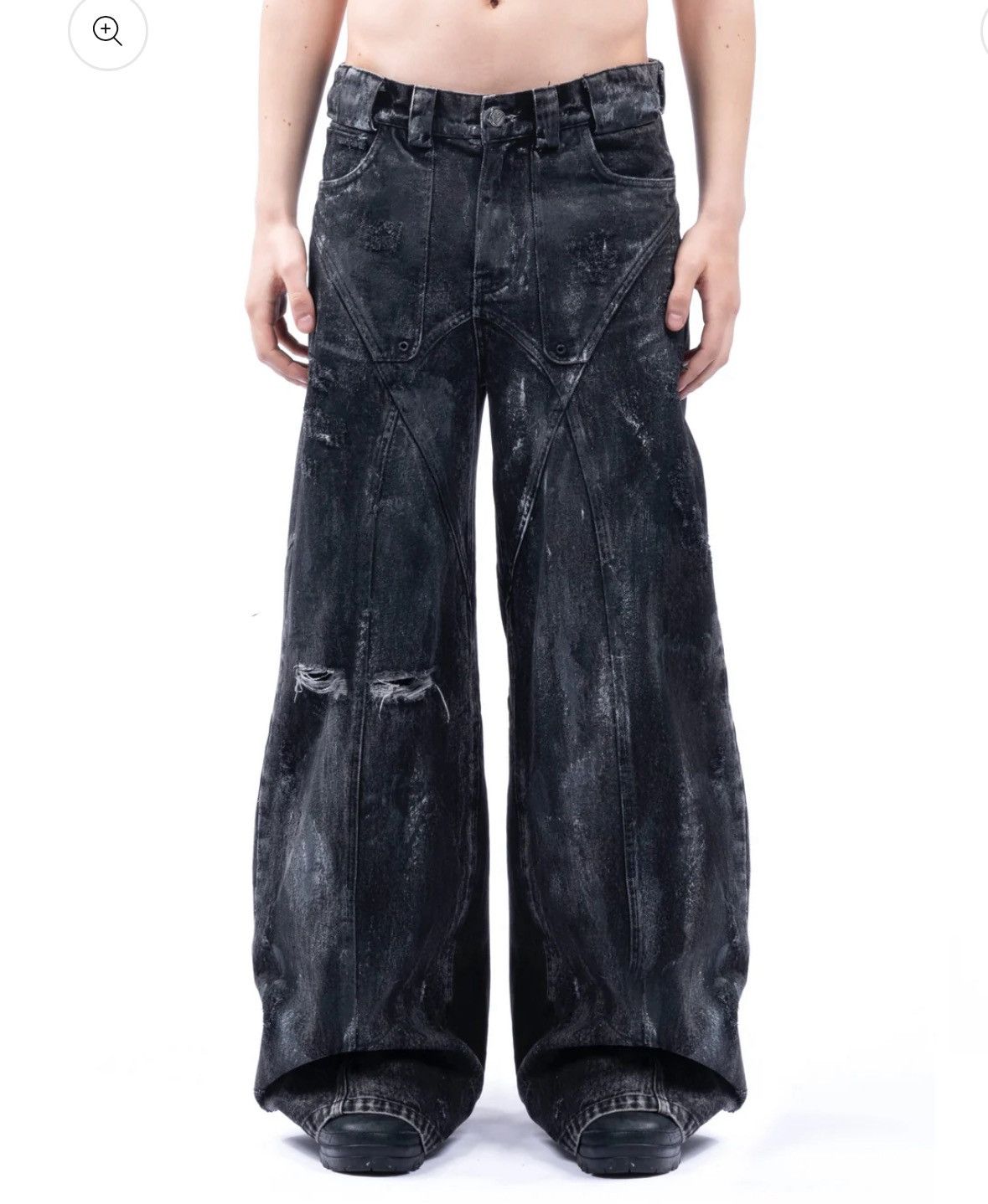 No Faith Studios Nofaithstudio sun faded dune baggy denim | Grailed