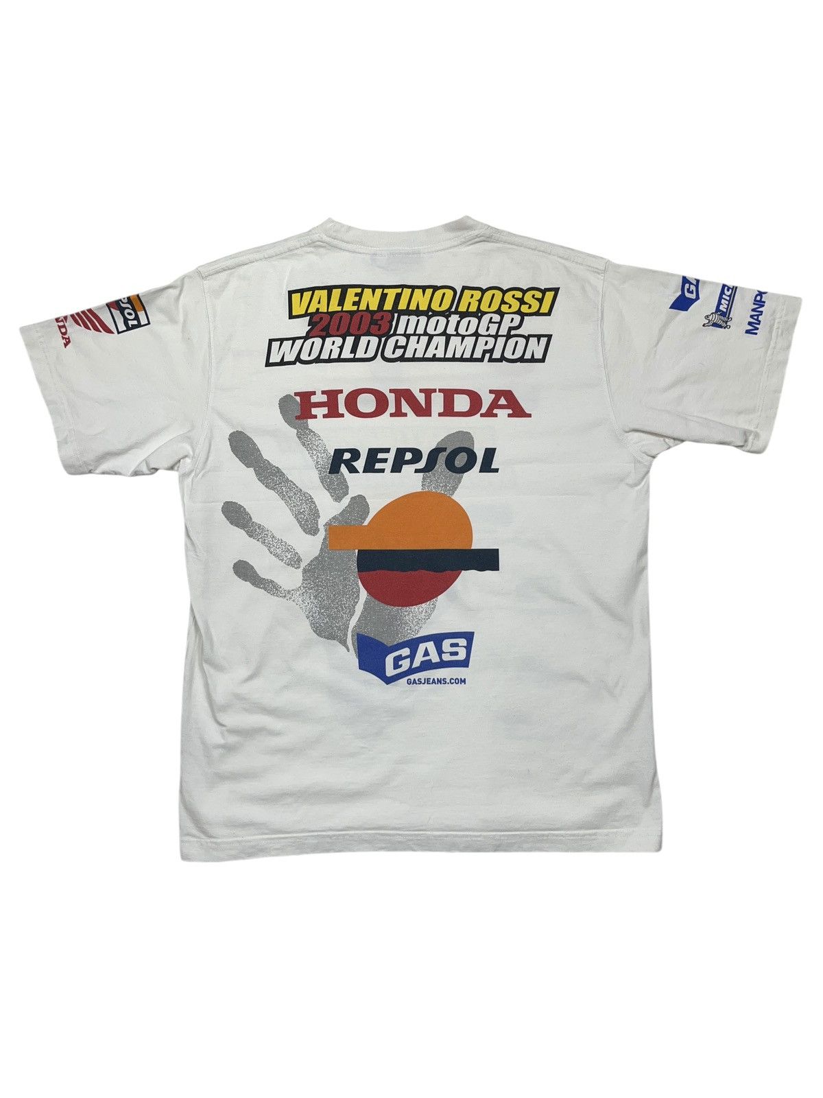 Honda Vintage Valentino Rossi x Honda Racing T-shirt Gas Respol Size US L / EU 52-54 / 3 - 2 Thumbnail