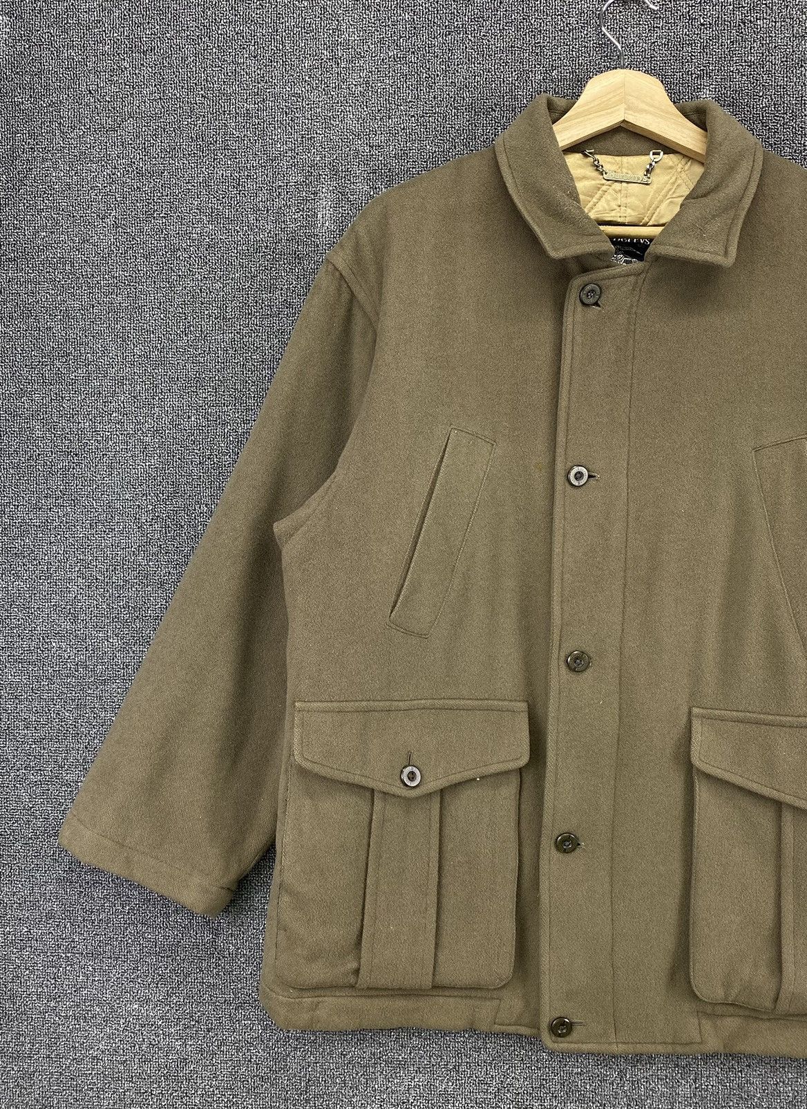 Burberry Vintage 90s Burberry Flaps Pocket Wool Jacket Size US L / EU 52-54 / 3 - 3 Thumbnail