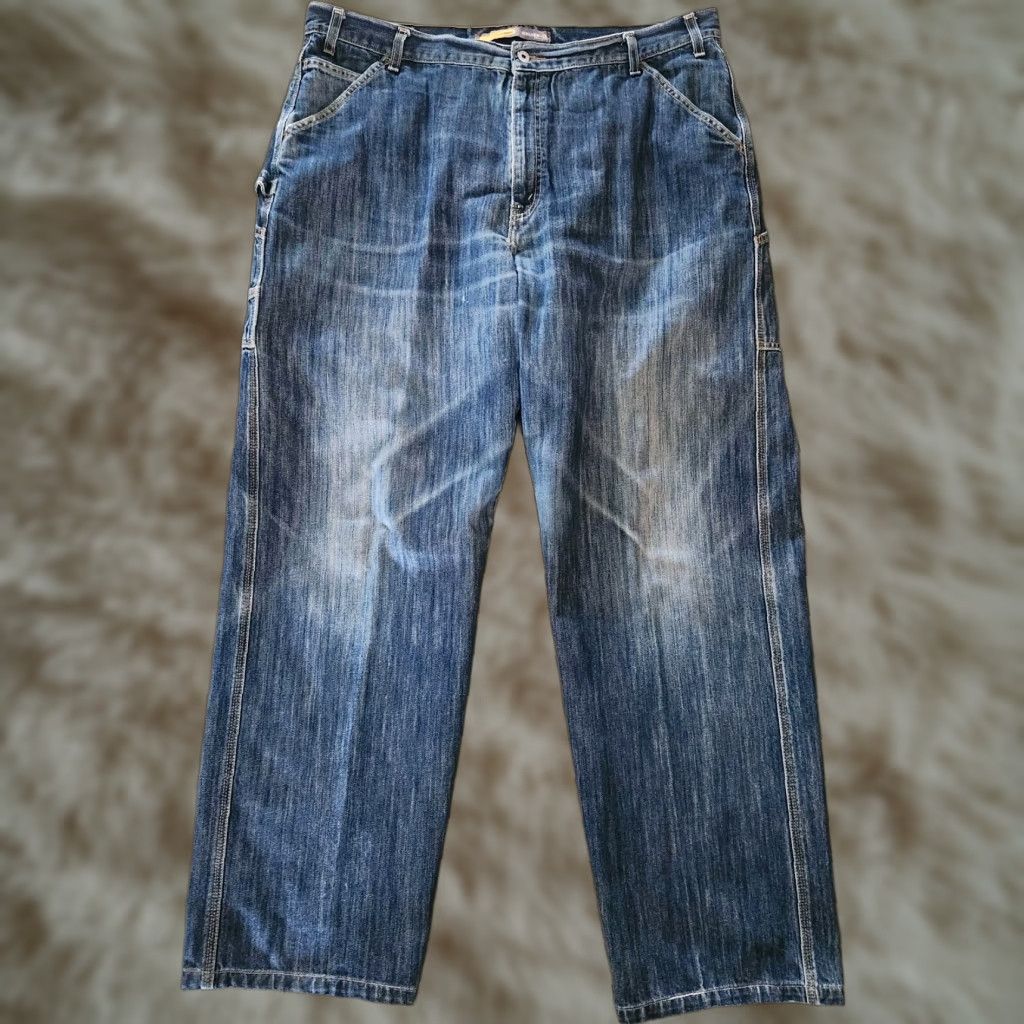 Levi's VINTAGE Levis Silvertab Jeans Carpenter Baggy Denim 42x38 Mens Tall 5-Pocket Design Blue Size US 42 / EU 58 - 1 Thumbnail