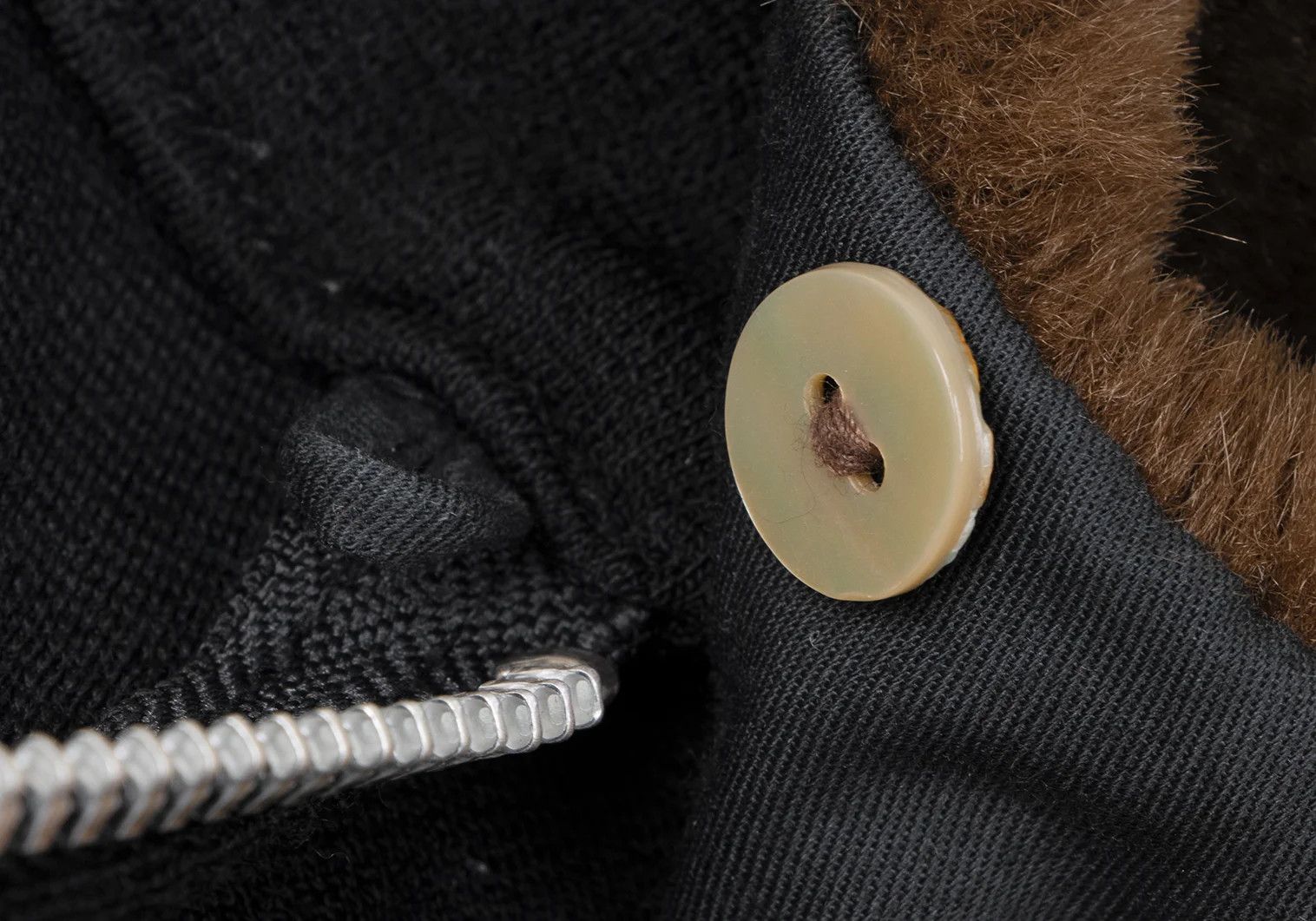 Jean Paul Gaultier Faux Fur Collar Knit Blouson in Black Size 48 Size US M / EU 48-50 / 2 - 4 Thumbnail