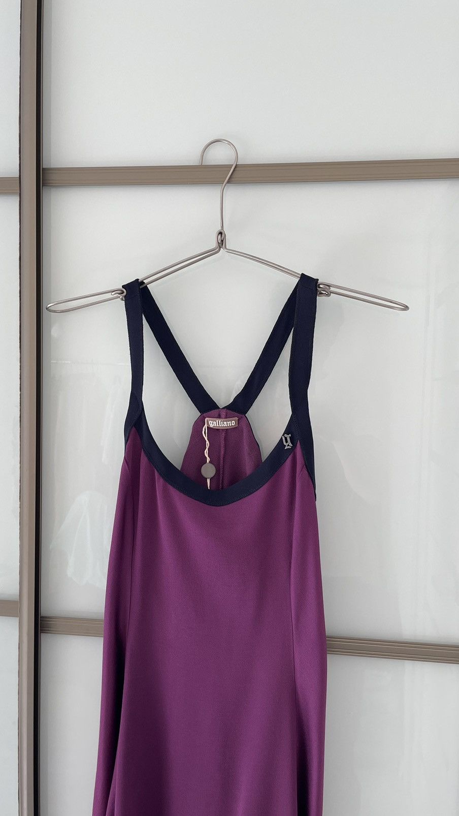 John Galliano galliano purple midi dress chrome logo G Size S / US 4 / IT 40 - 5 Thumbnail