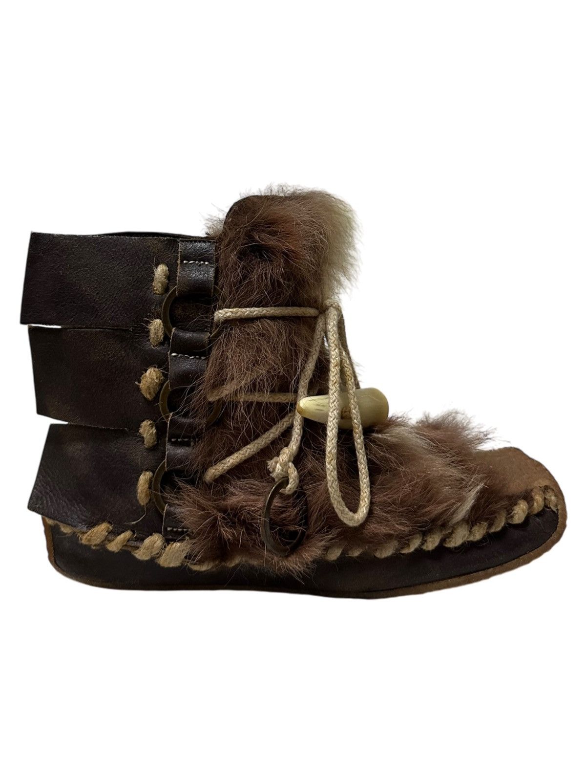Dior CHRISTIAN DIOR F/W 2002 Fur Lace Up Ankle Boots Mukluks Size US 6 / IT 36 - 4 Thumbnail