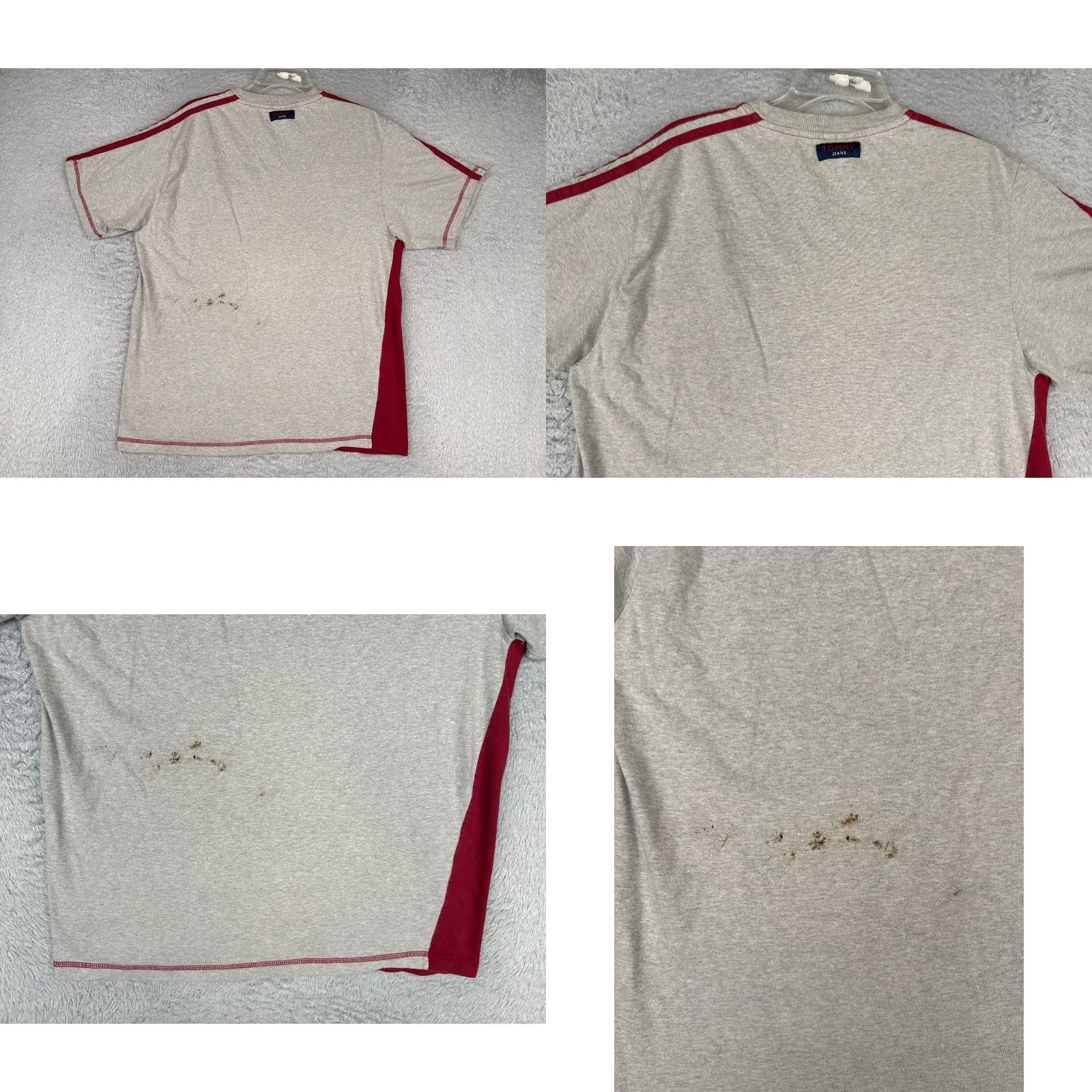 Tommy Hilfiger Tommy Hilfiger Jeans Shirt Adult XL Gray Cotton Crew Neck T-Shirt Logo 100% Cotton Mens Baseball American Size US XL / EU 56 / 4 - 9 Thumbnail