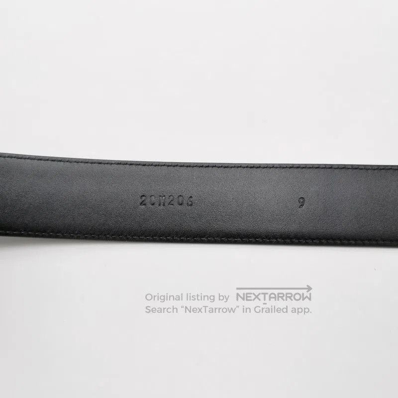 Prada Prada Black Leather Logo Belt. Size ONE SIZE - 5 Thumbnail