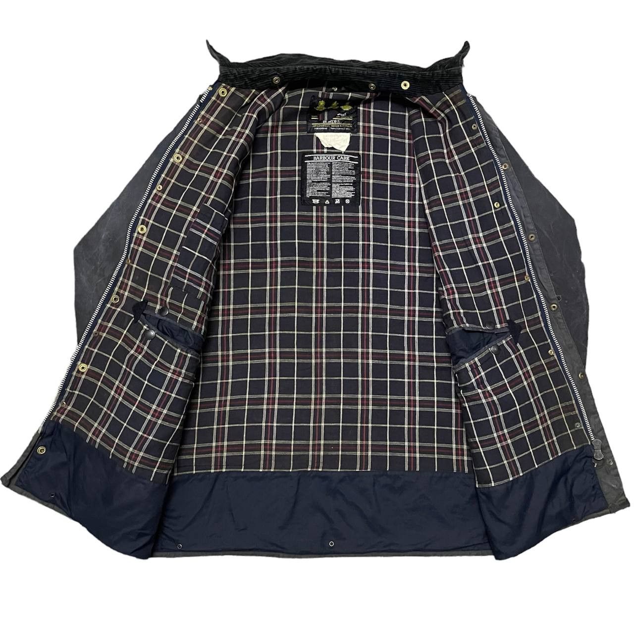 Barbour Vintage 90's Barbour Waxed Jacket A205 Border Distressed Size US L / EU 52-54 / 3 - 12 Thumbnail