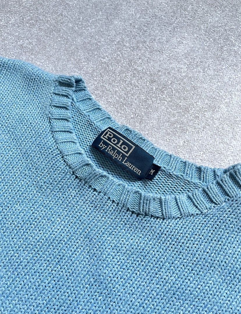 Polo Ralph Lauren Vintage Polo Ralph Lauren Blue Knit Sweater Y2K M Size US M / EU 48-50 / 2 - 3 Thumbnail