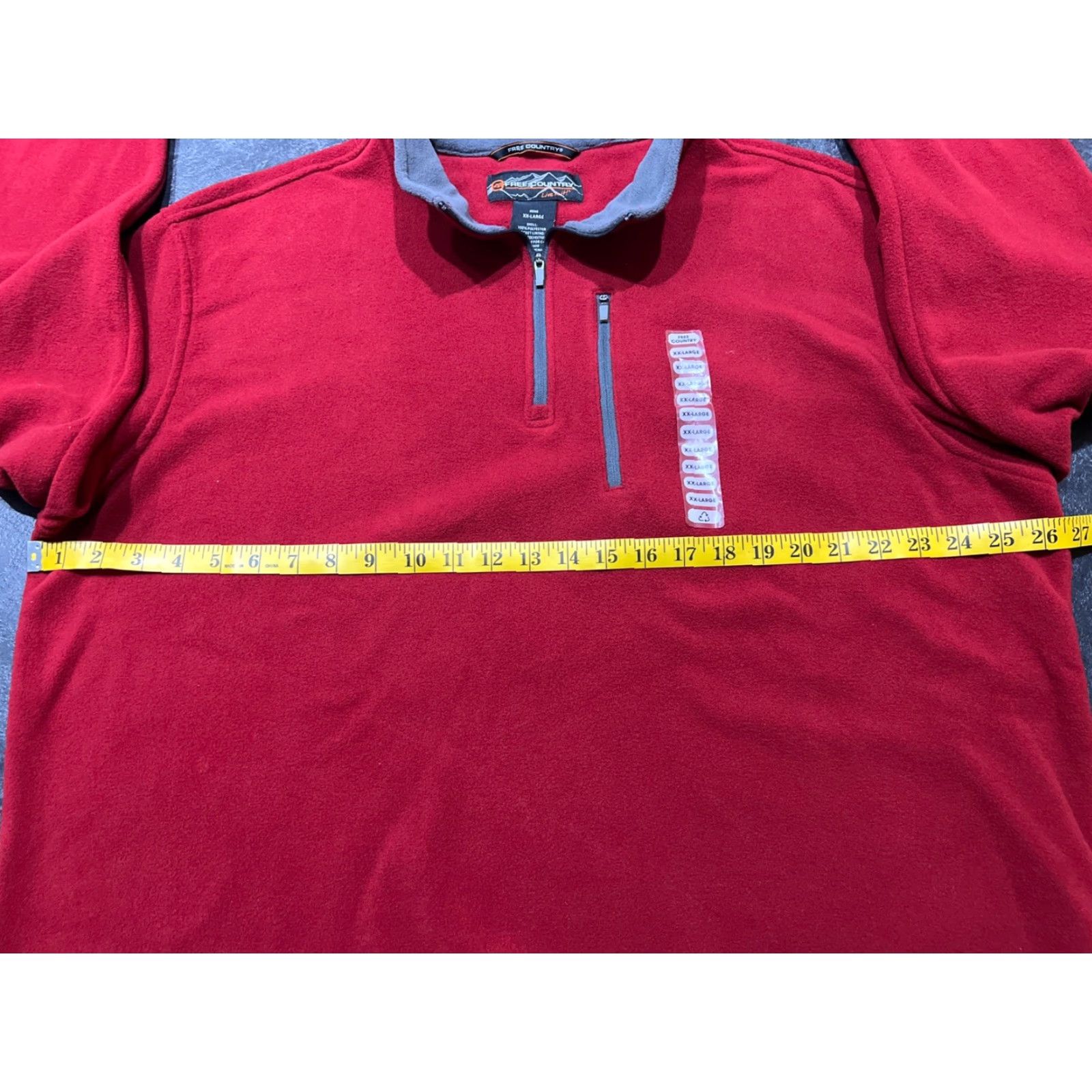 Free Country Free Country Pullover Shirt Men 2XL Red Fleece 1/4 Zip High Collar Vintage No Size US XXL / EU 58 / 5 - 5 Thumbnail