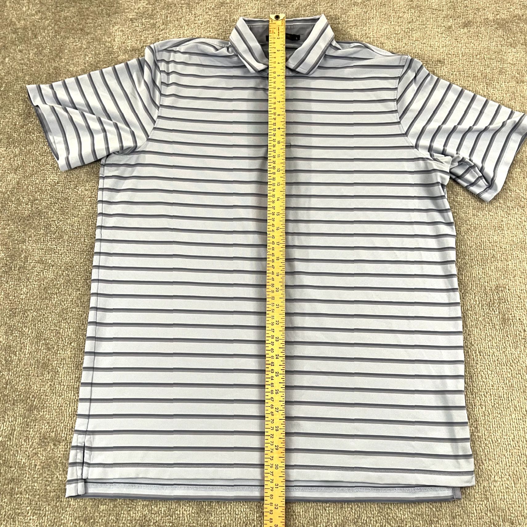 Vintage GREYSON Polo Shirt Mens L Blue Striped Golf Performance Stretch Sport Casual Shirt Size US L / EU 52-54 / 3 - 5 Thumbnail