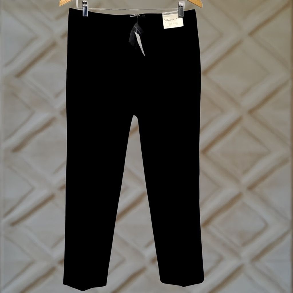 Vintage New York & Company Black Mid Rise Crop Dress Pants City Stretch Luxe Size 4 Size 27" / US 4 / IT 40 - 1 Thumbnail