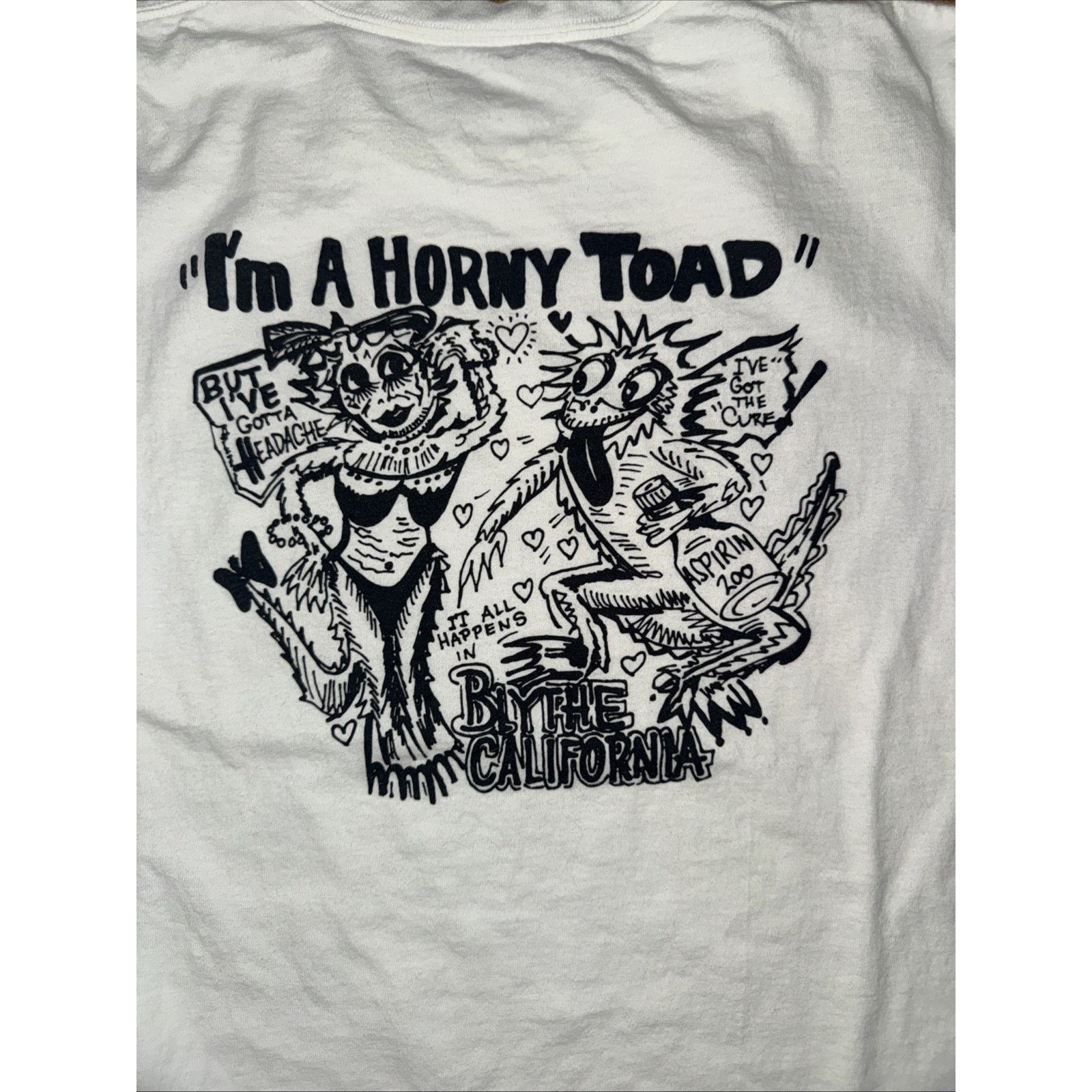Band Tees × Vintage Vintage Souvenir T-Shirt White M 19x26 “I’m A Horny Toad” Size US M / EU 48-50 / 2 - 2 Thumbnail