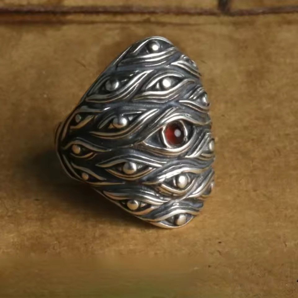 Jewelry Red Devil Eyes Resizeable Ring Size ONE SIZE - 3 Thumbnail