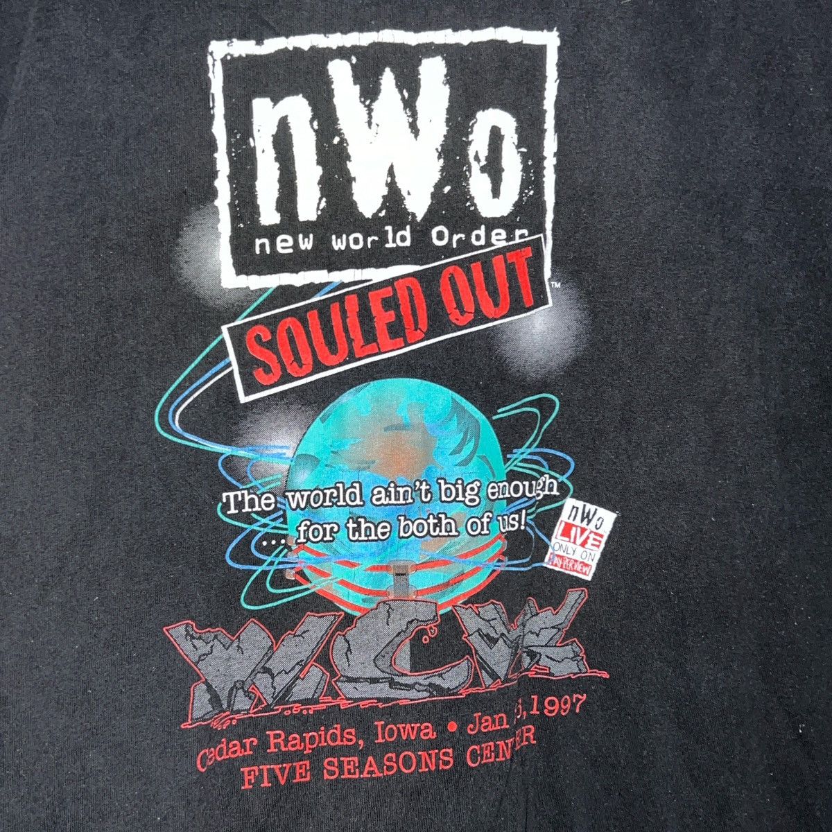 WCW/nWo Vintage 1997 NWO WCW Souled Out Wrestling PPV T Shirt XXL Size US XXL / EU 58 / 5 - 2 Thumbnail