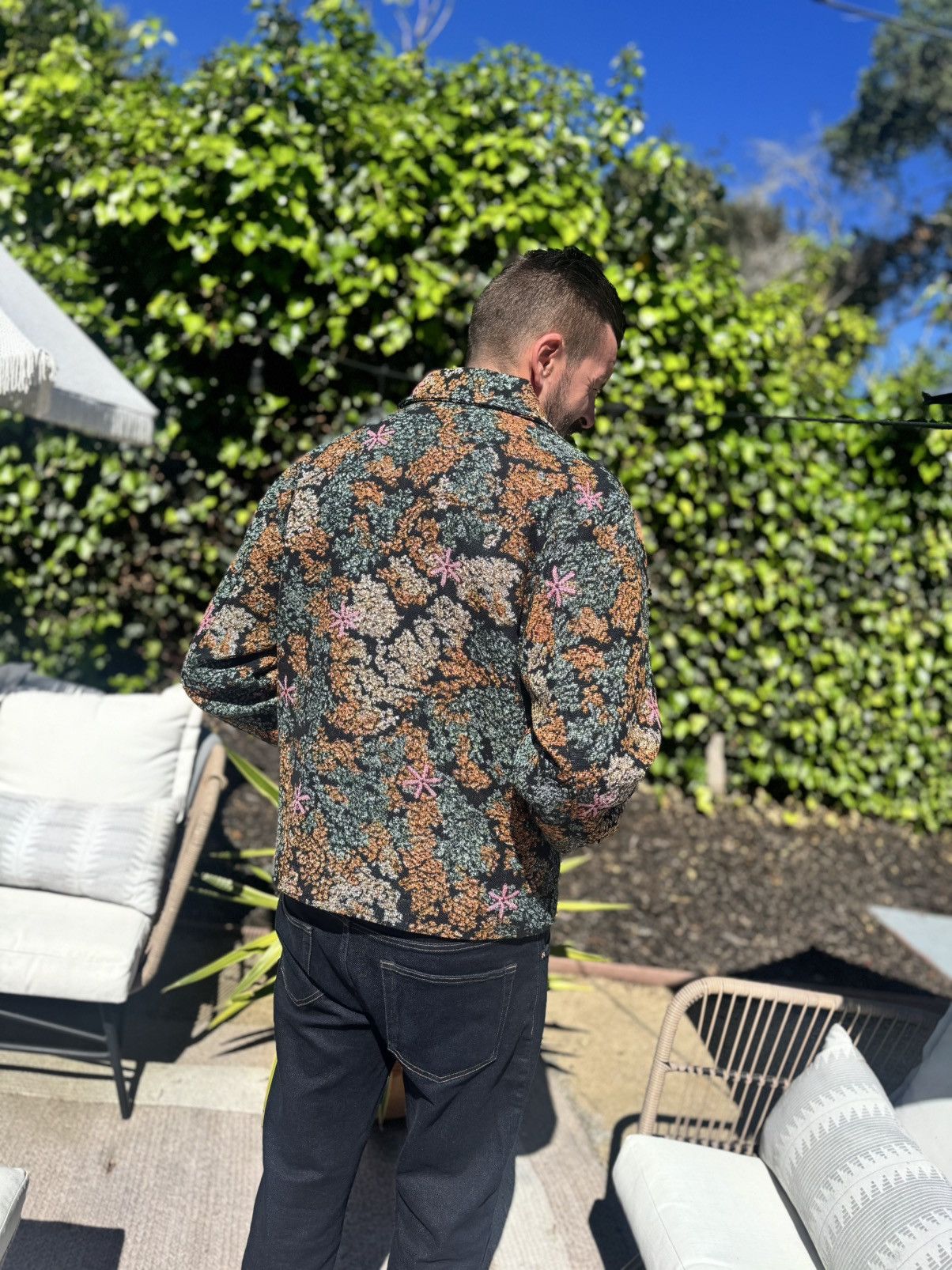 Other Bay Rascal Tapestry Floral Jacket, Streetwear Statement Coat Size US L / EU 52-54 / 3 - 8 Thumbnail