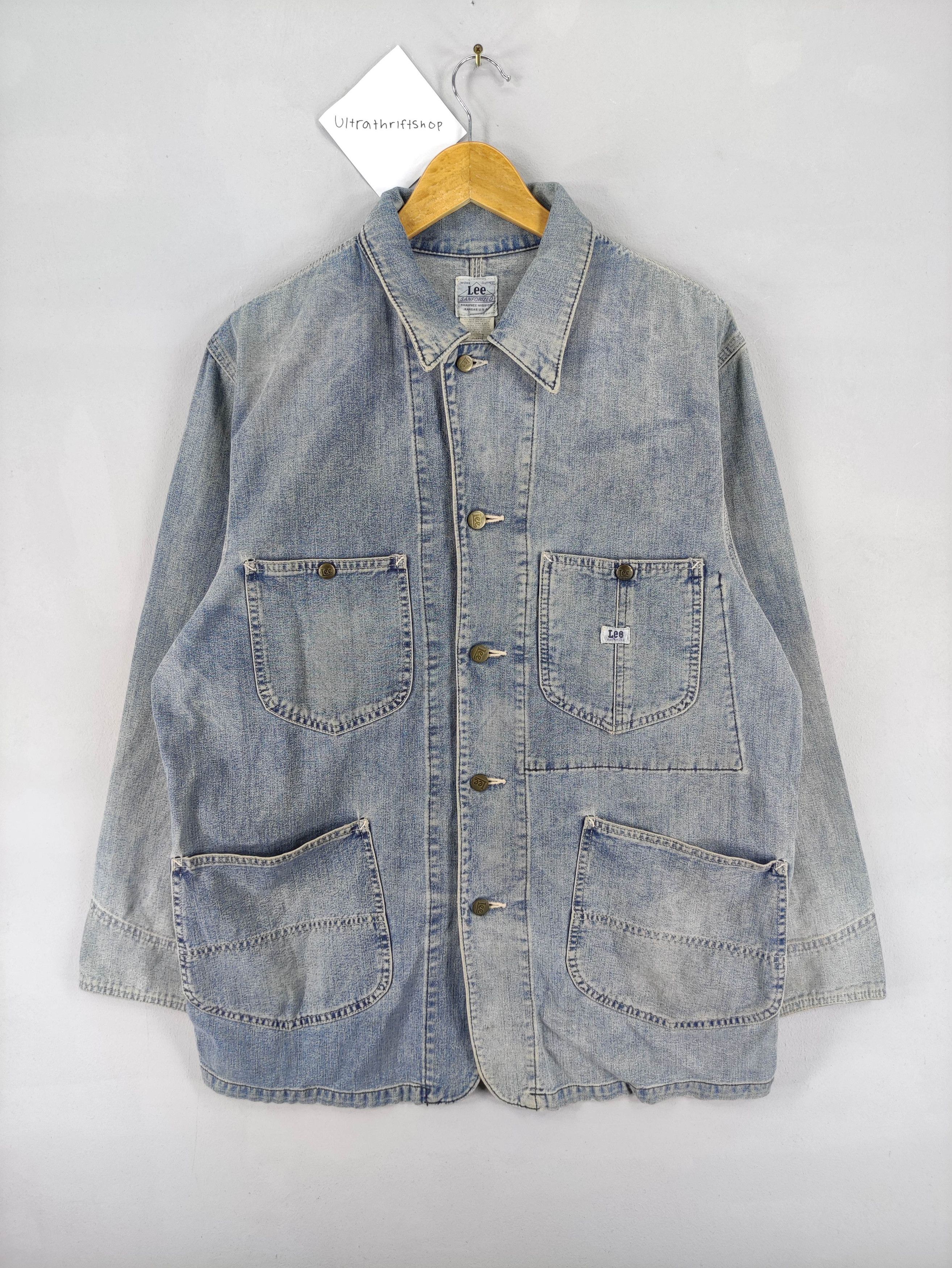 Lee Vintage Lee Chore Jacket Work Wear Denim Size US L / EU 52-54 / 3 - 1 Thumbnail