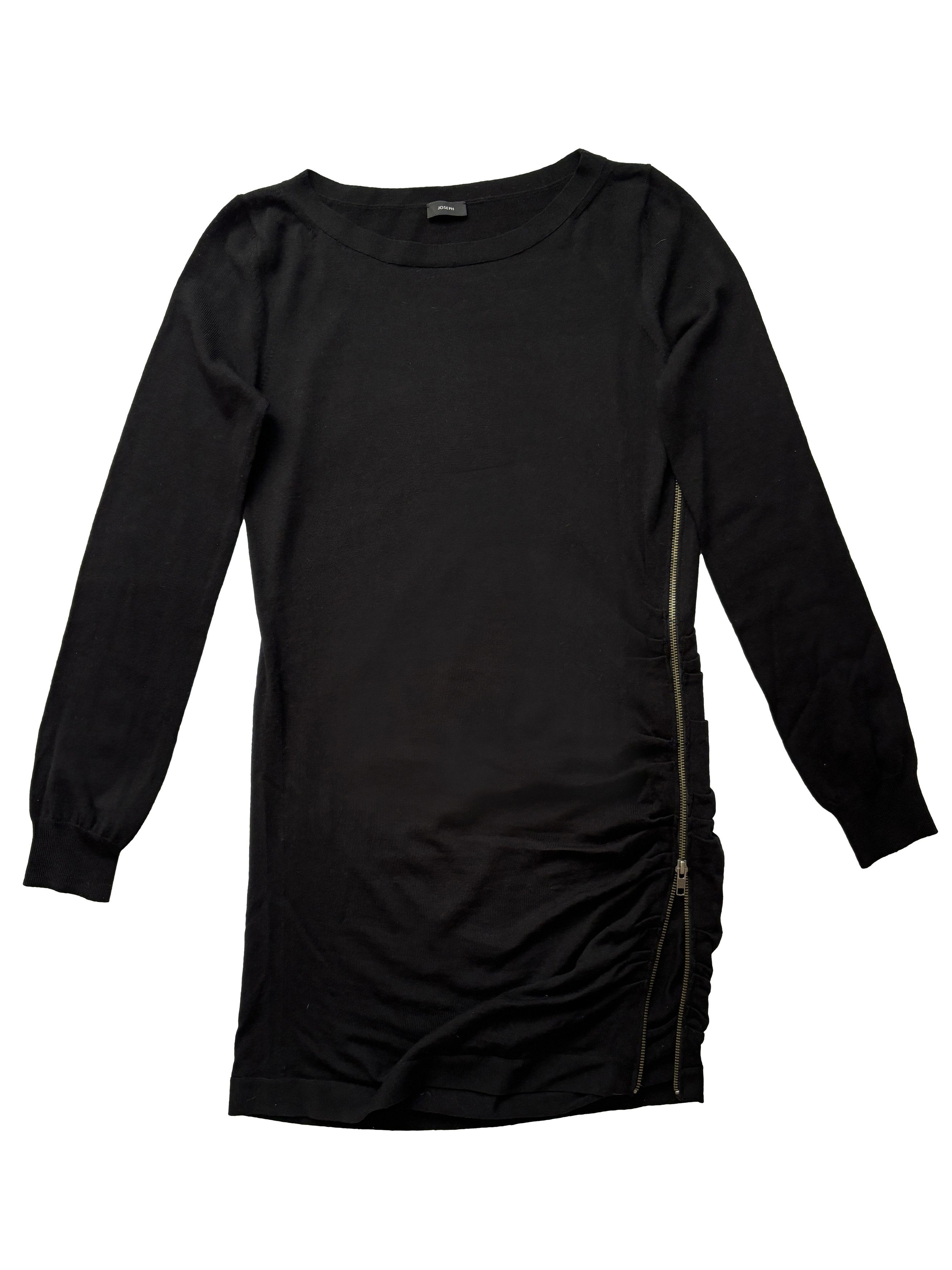 Joseph ⚡️QUICK SALE⚡️Joseph Black Marino Wool Dress with Zipper Size L / US 10 / IT 46 - 2 Thumbnail