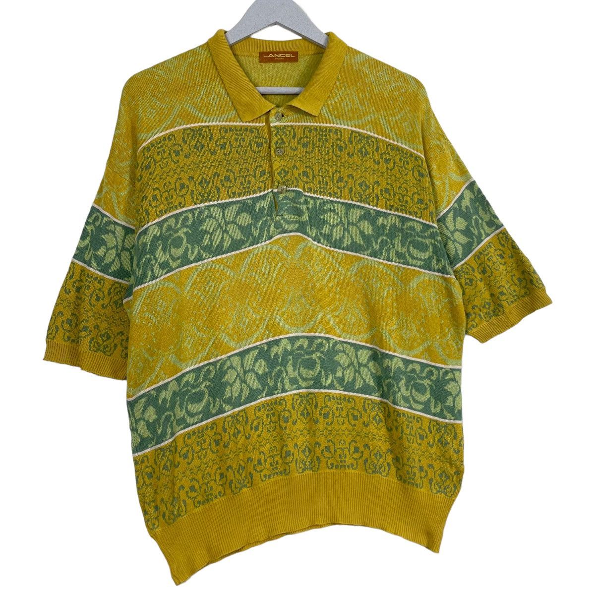 Lancel × Vintage 💥80s LANCEL CLASSIC ART POLO SHIRT Size US L / EU 52-54 / 3 - 3 Thumbnail
