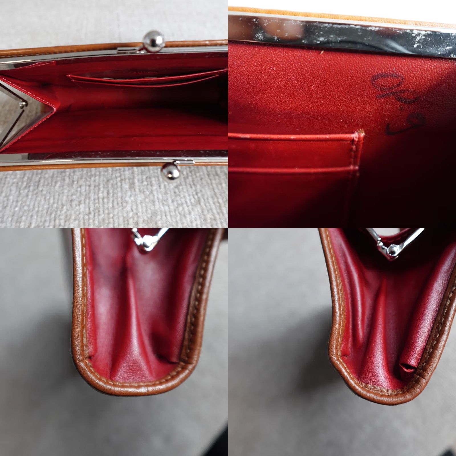 Coach Coach Womens Leather Clutch Colorblock Kisslock Wallet Blue Brown Red Leather Small XS? Size ONE SIZE - 9 Thumbnail