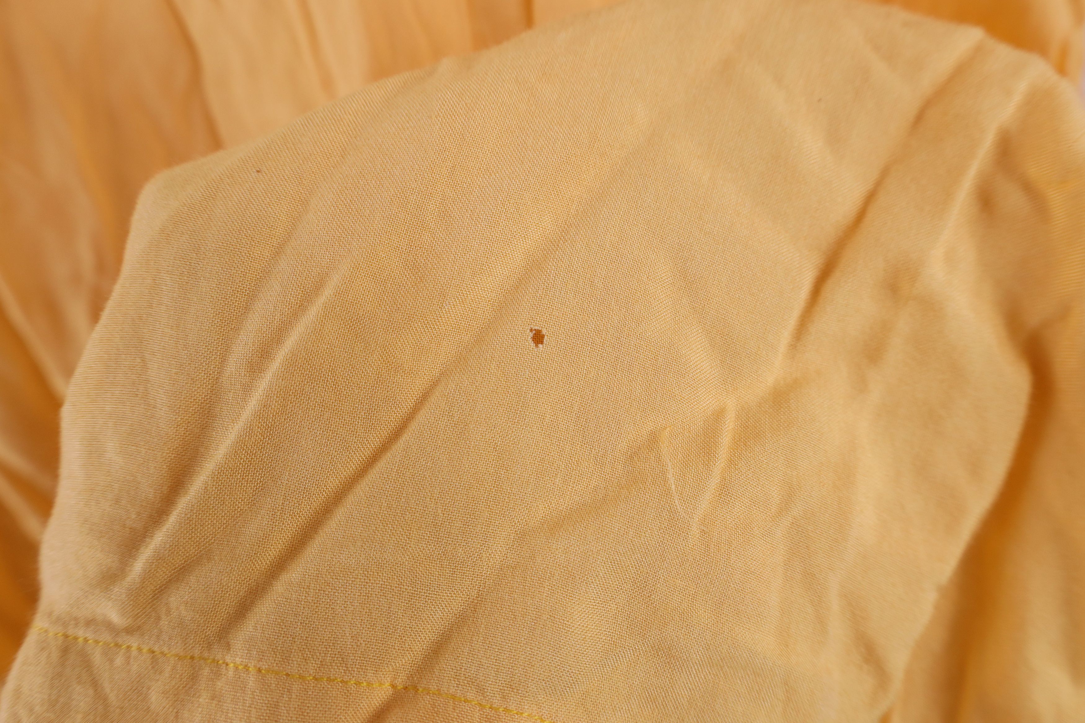 Vintage Vintage 90s Streetwear Rayon Gabardine Pocket T-Shirt Yellow Size US S / EU 44-46 / 1 - 10 Thumbnail
