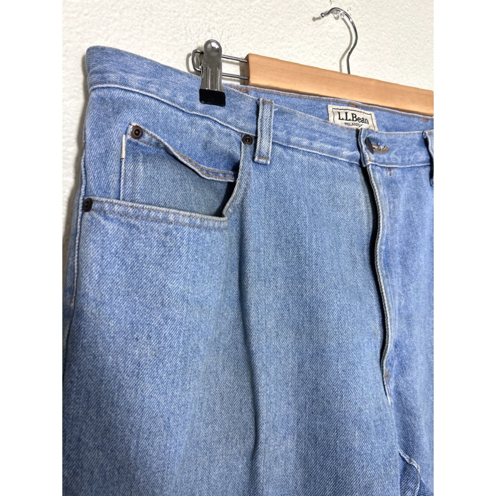 Vintage LL Bean Jeans Mens 38x29 Relaxed Fit Denim Straight Leg Cotton Pants 134770 Size US 38 / EU 54 - 4 Thumbnail