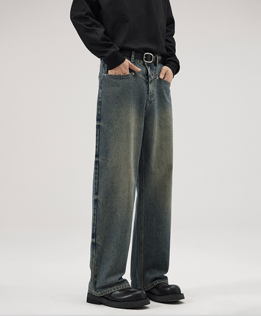 Japanese Brand × Jean American street retro lightning loose straight baggy jeans Size US 32 / EU 48 - 3 Thumbnail